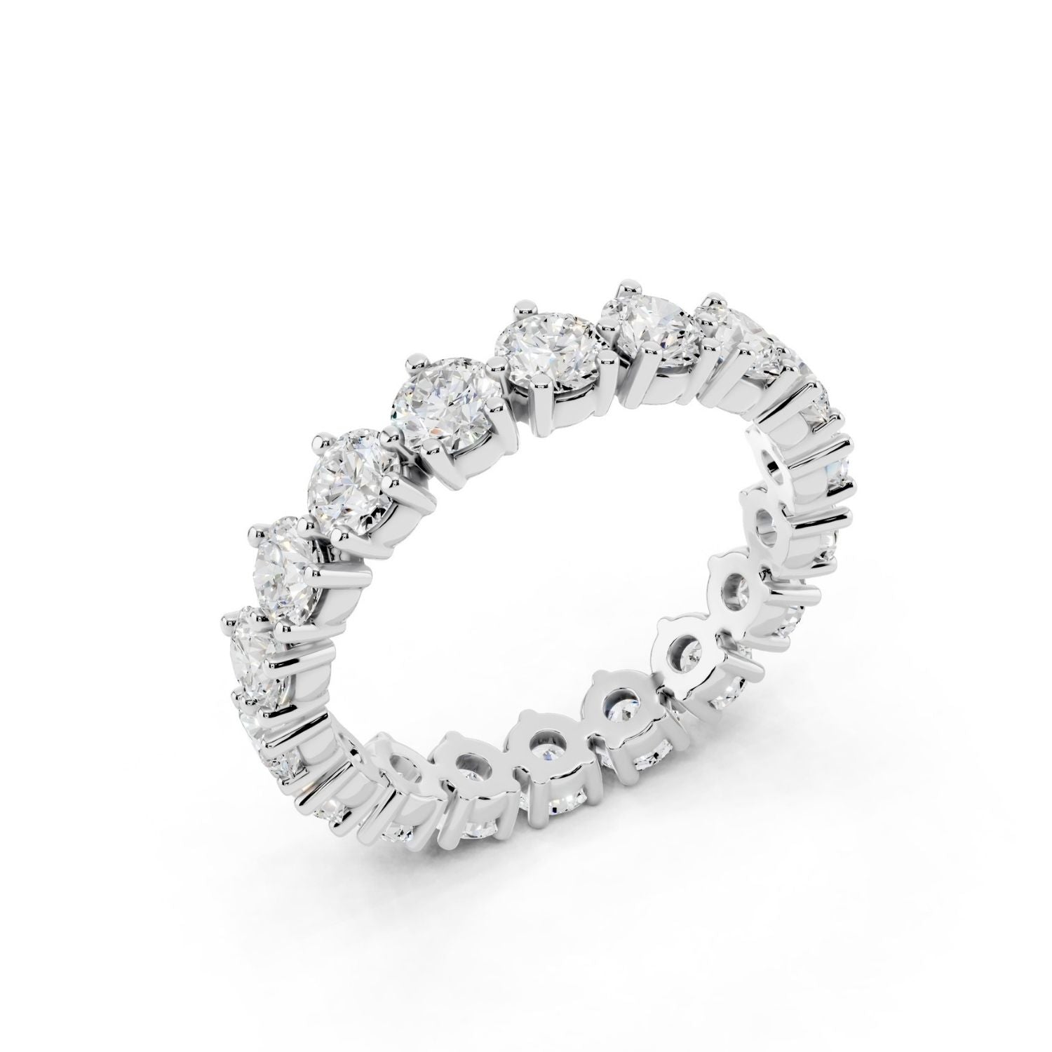 Classic 3 Prong Diamond Eternity Band