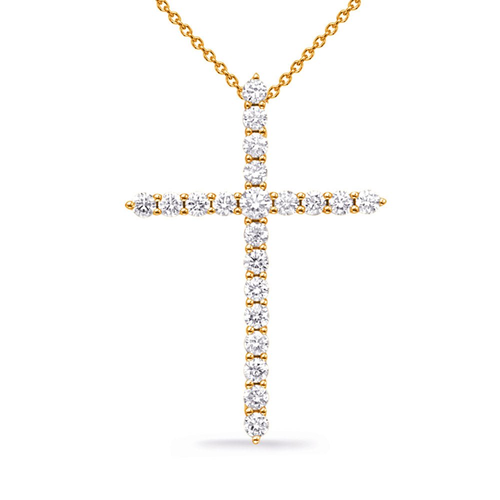 Classic Diamond Cross Necklace