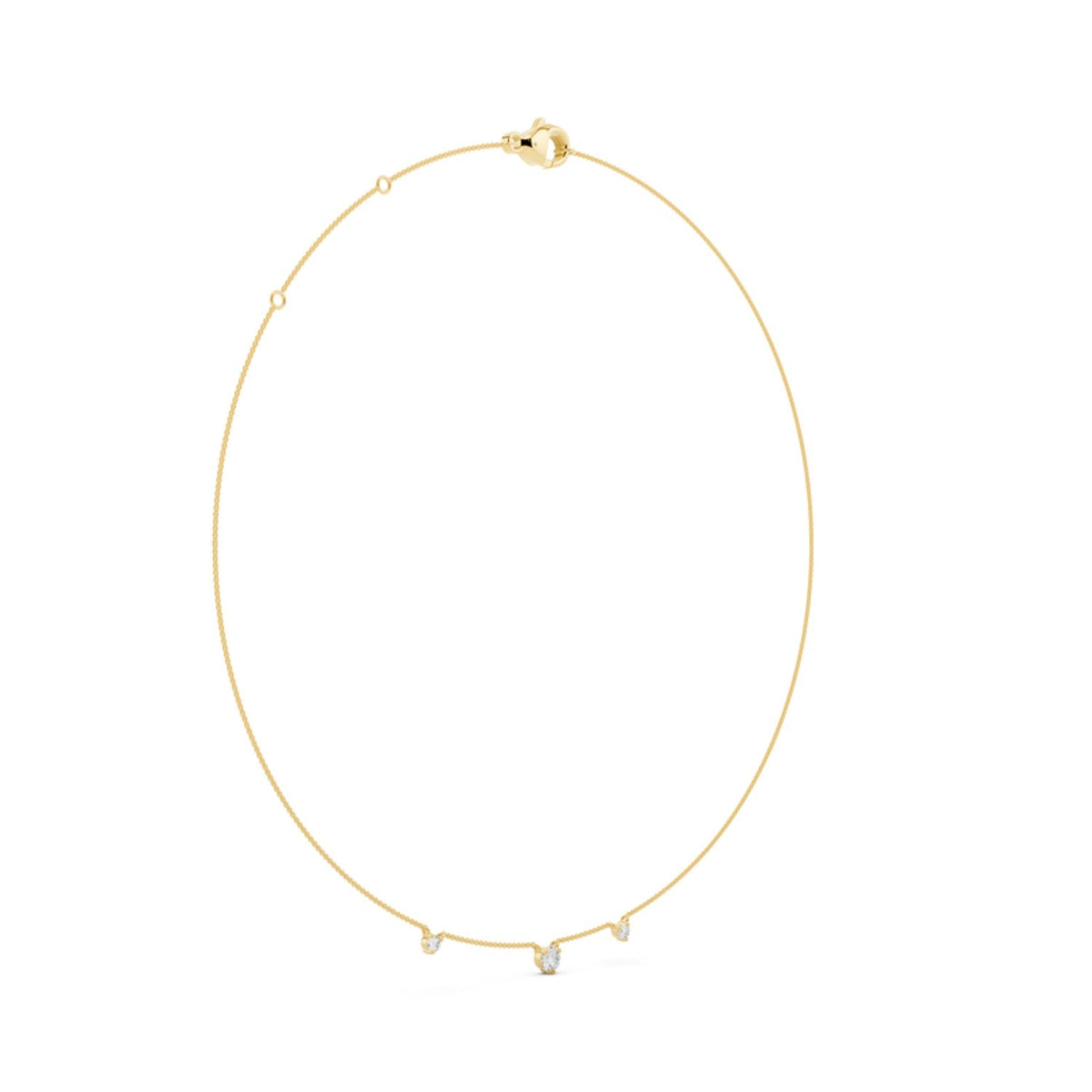 Dainty Diamond Droplet Necklace