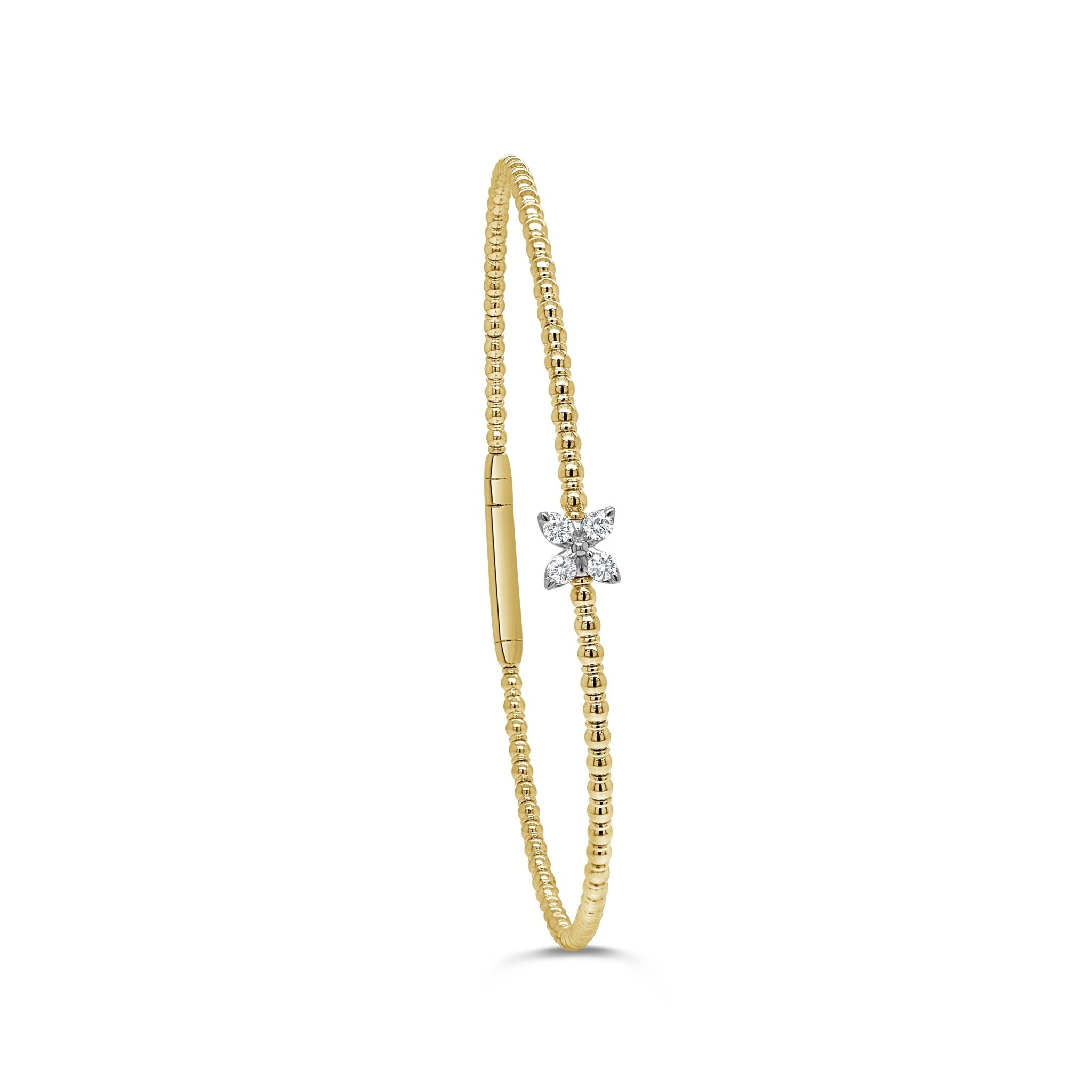 Diamond Beaded Flexible Bangle