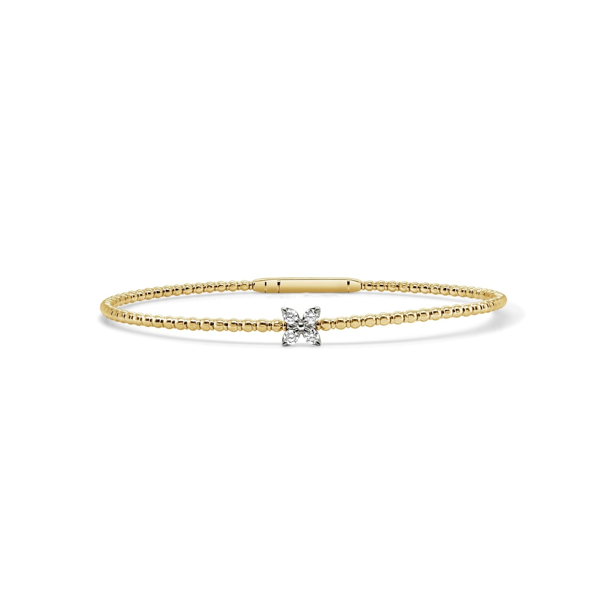 Diamond Beaded Flexible Bangle
