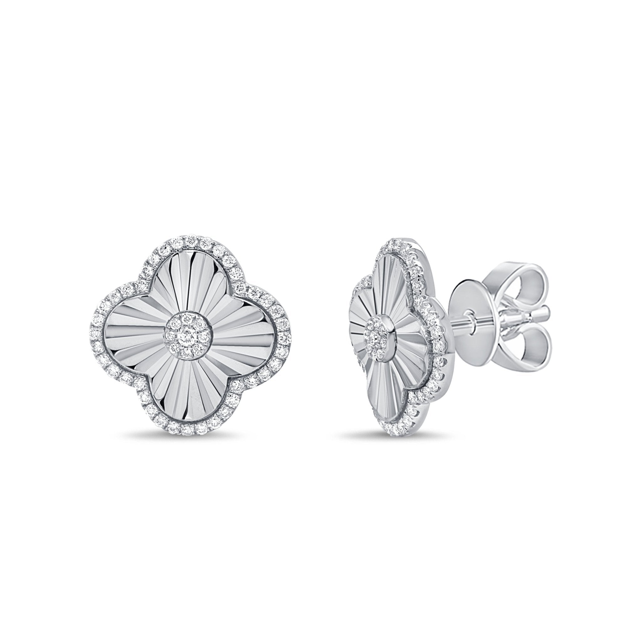 Diamond Clover Earrings