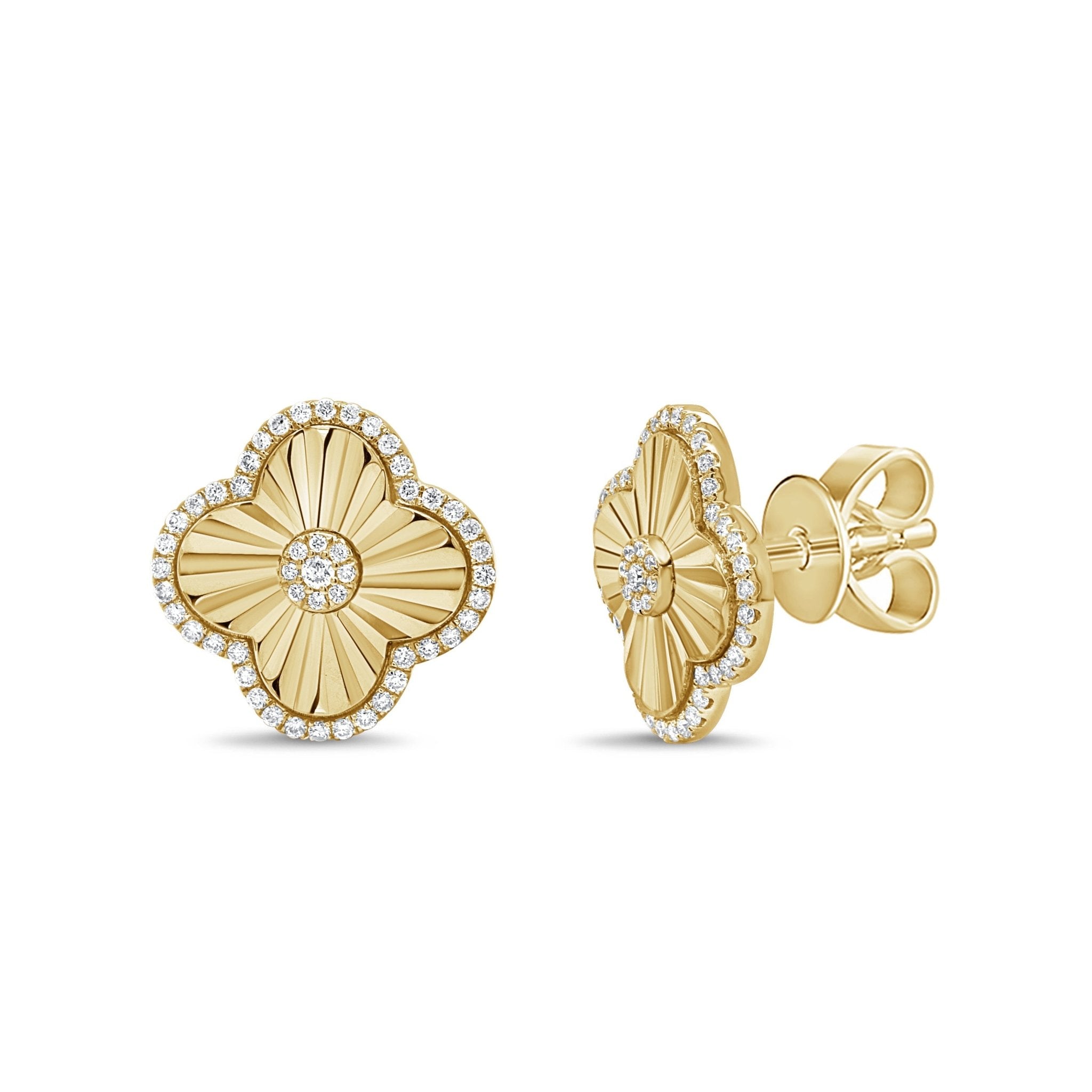 Diamond Clover Earrings