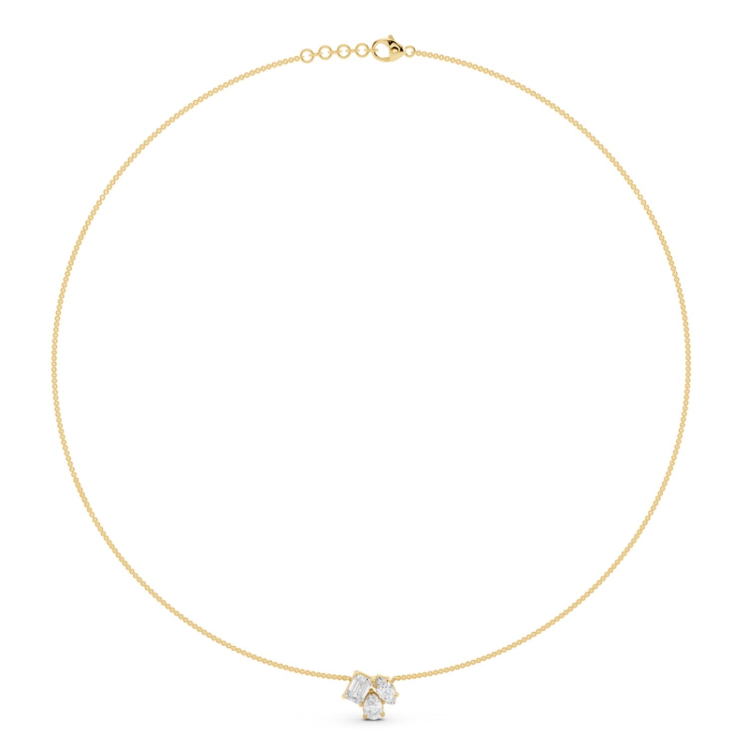Diamond Cluster Pendant Necklace