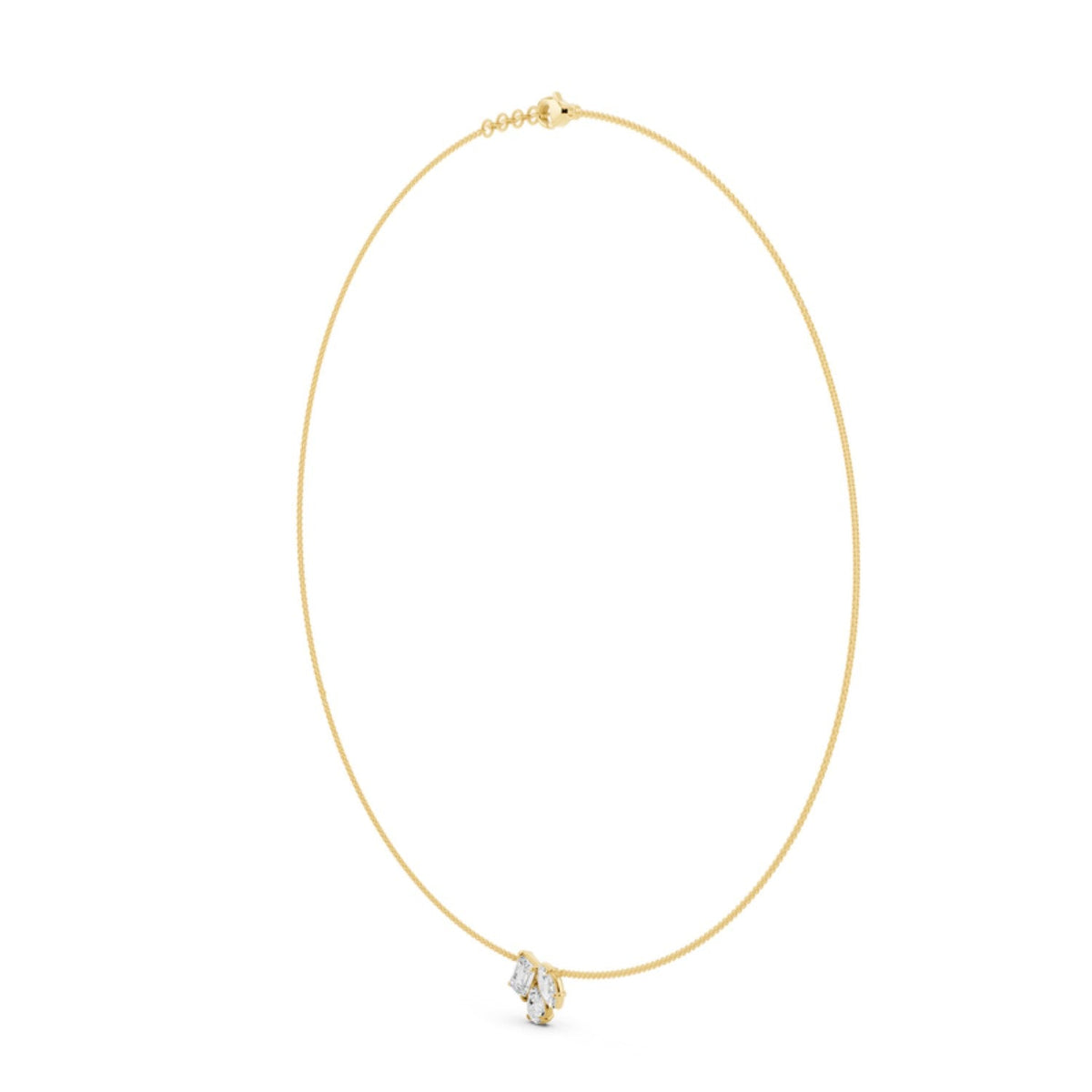 Diamond Cluster Pendant Necklace