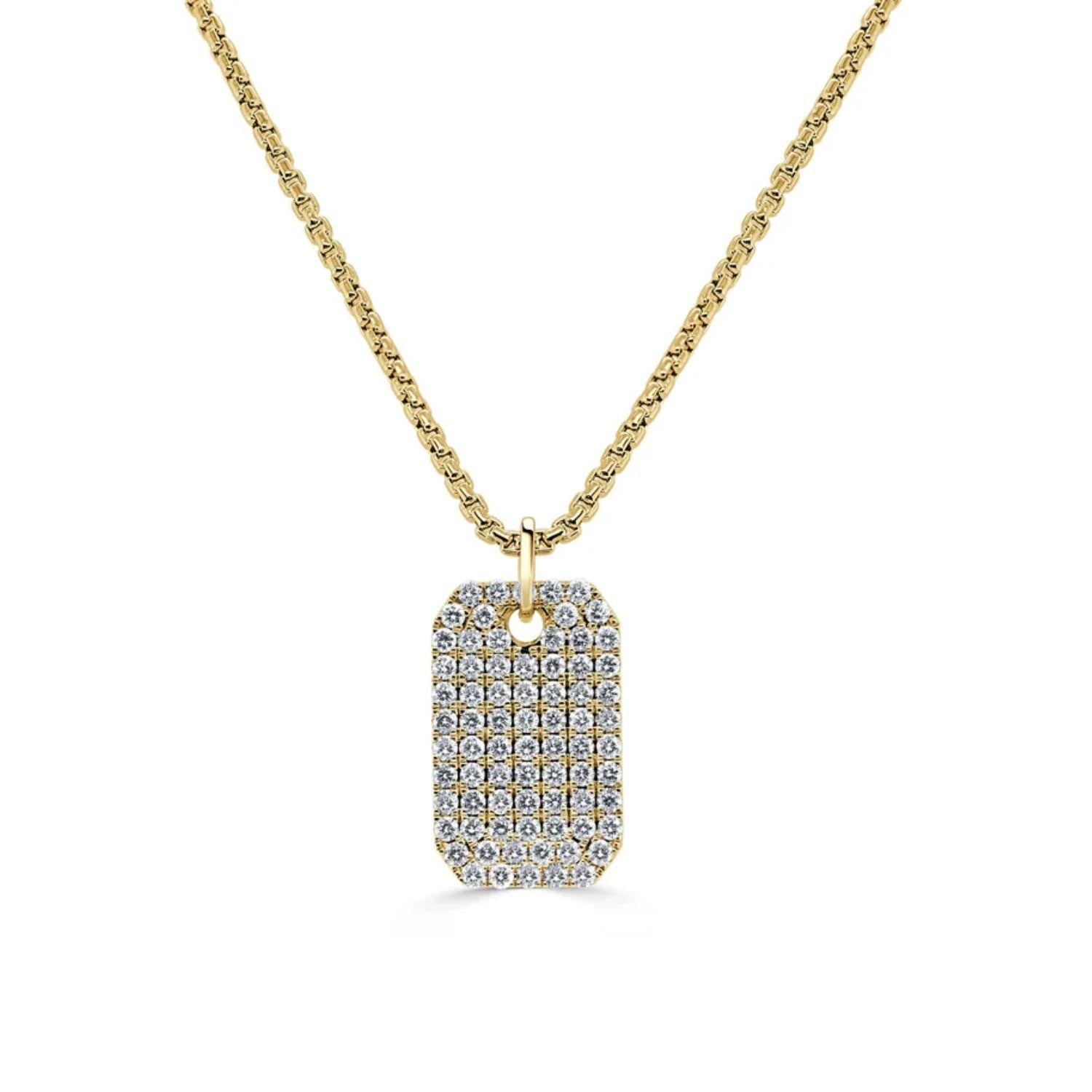 Diamond Dog Tag Necklace