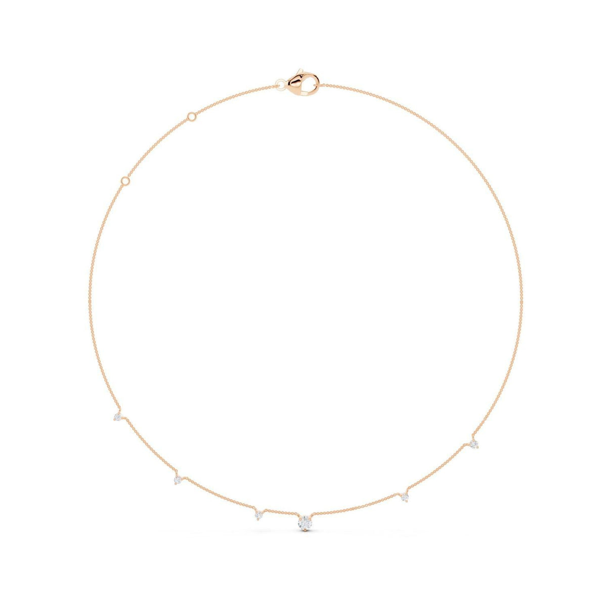 Diamond Droplet Station Necklace