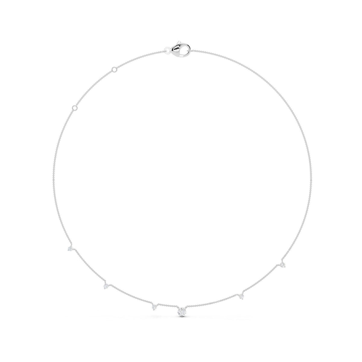 Diamond Droplet Station Necklace