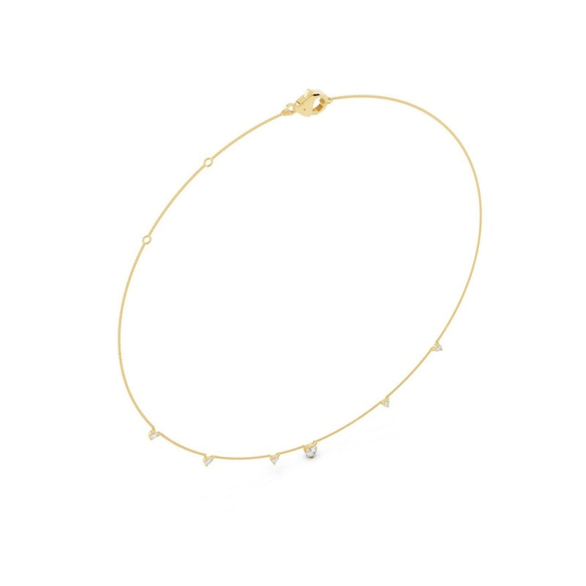 Diamond Droplet Station Necklace