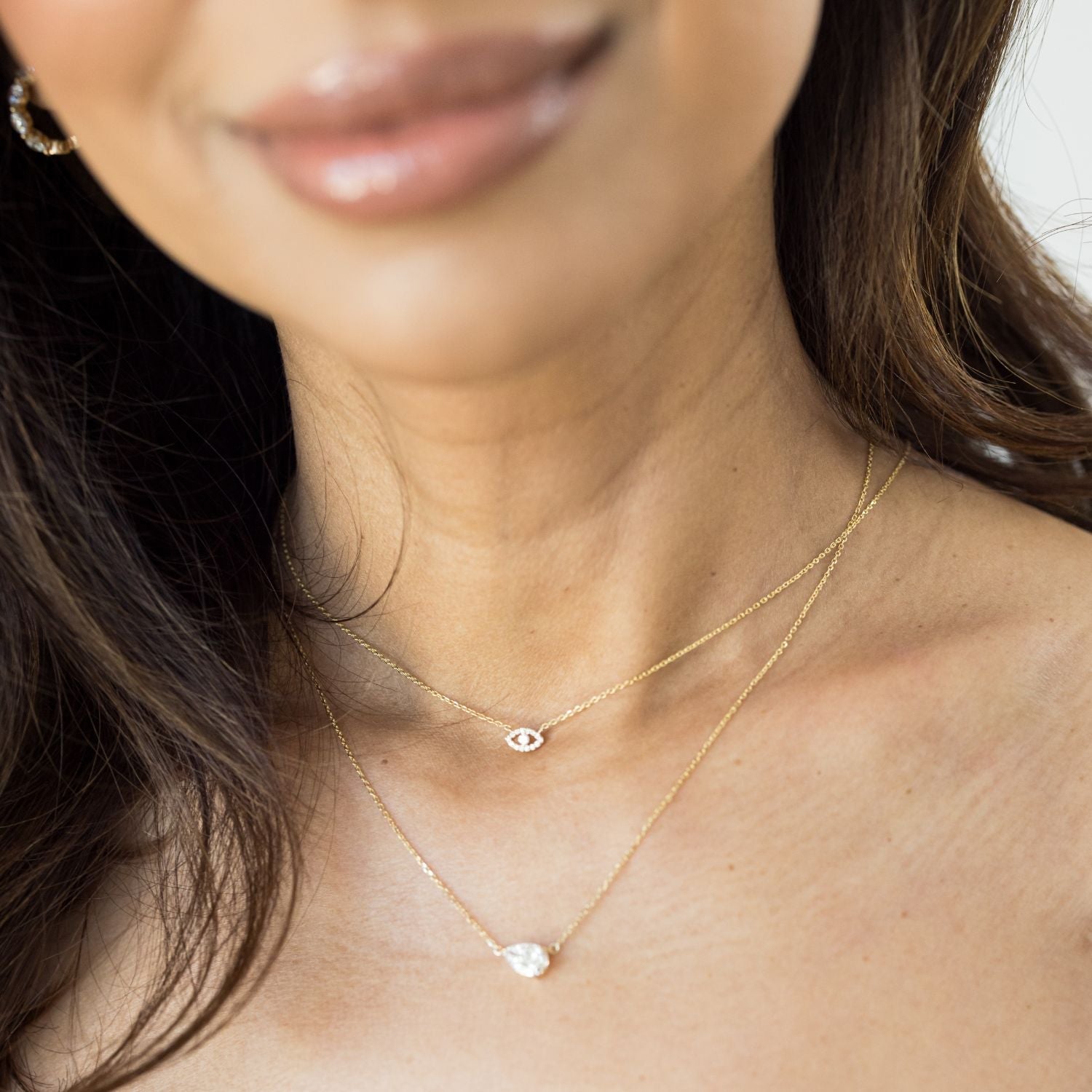 Diamond Eye of Protection Necklace