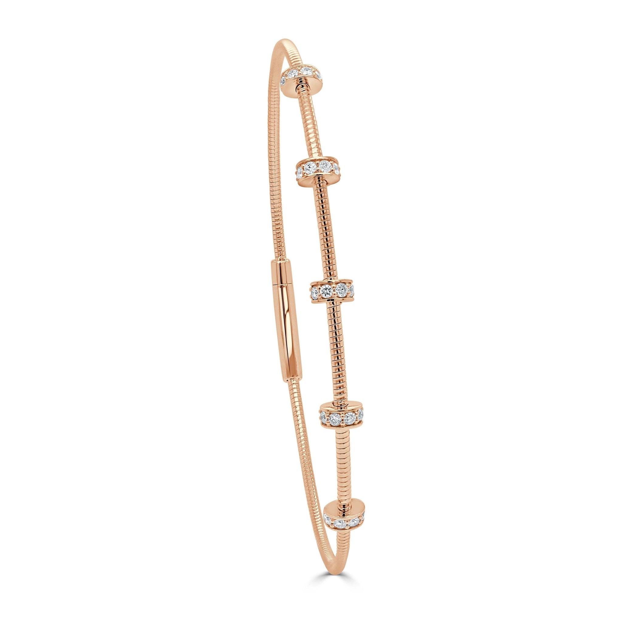 Diamond Flexible Station Bangle