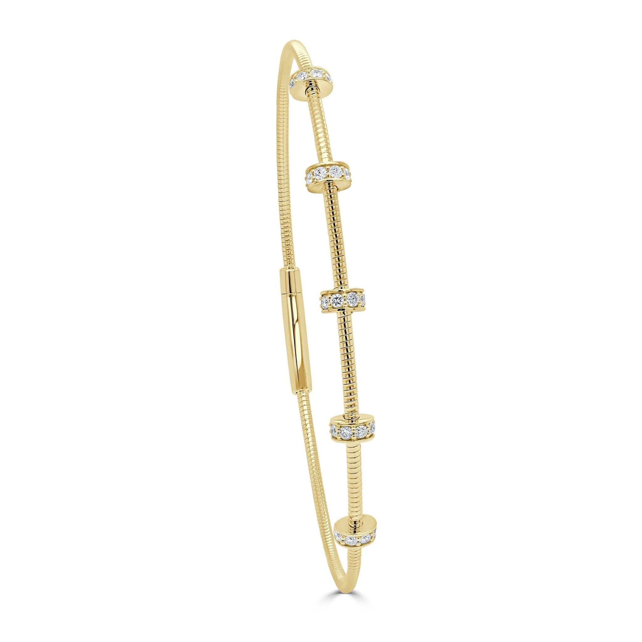 Diamond Flexible Station Bangle