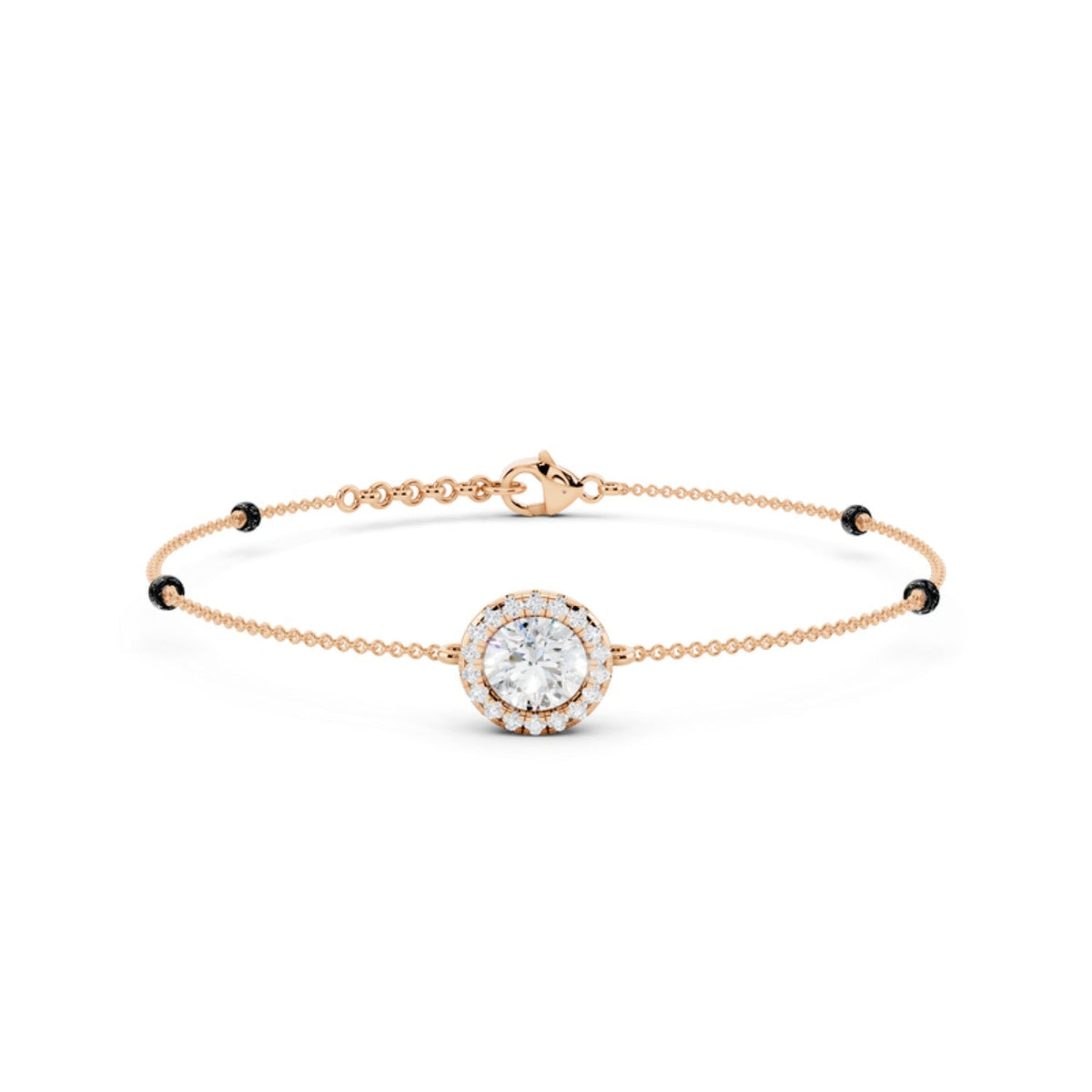Diamond Halo Mangalsutra Bracelet