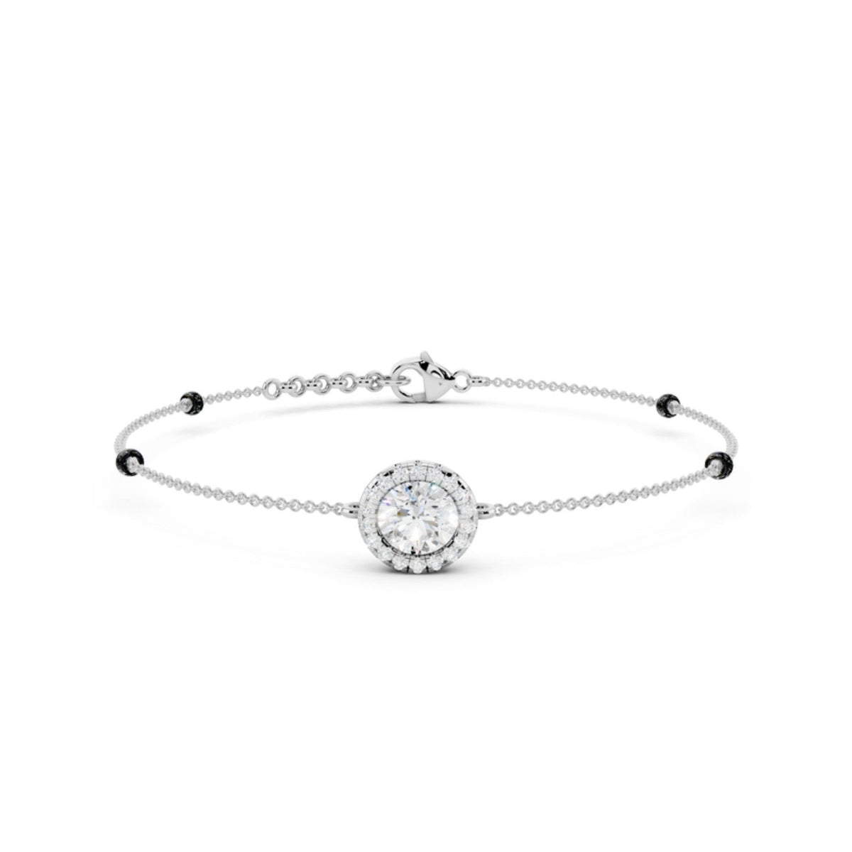 Diamond Halo Mangalsutra Bracelet