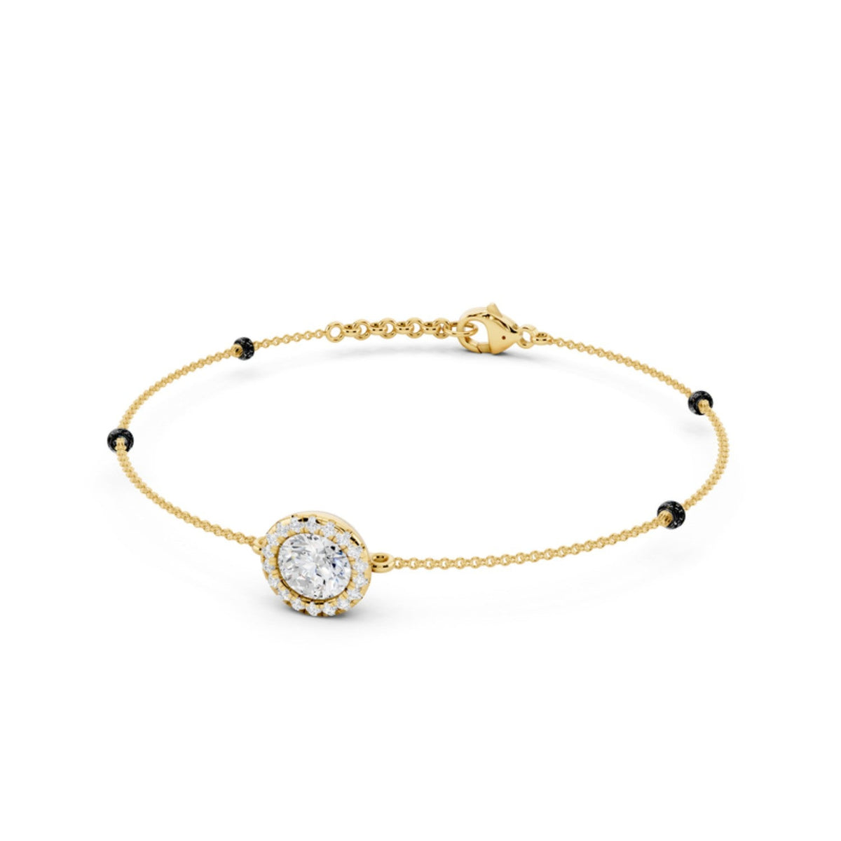 Diamond Halo Mangalsutra Bracelet