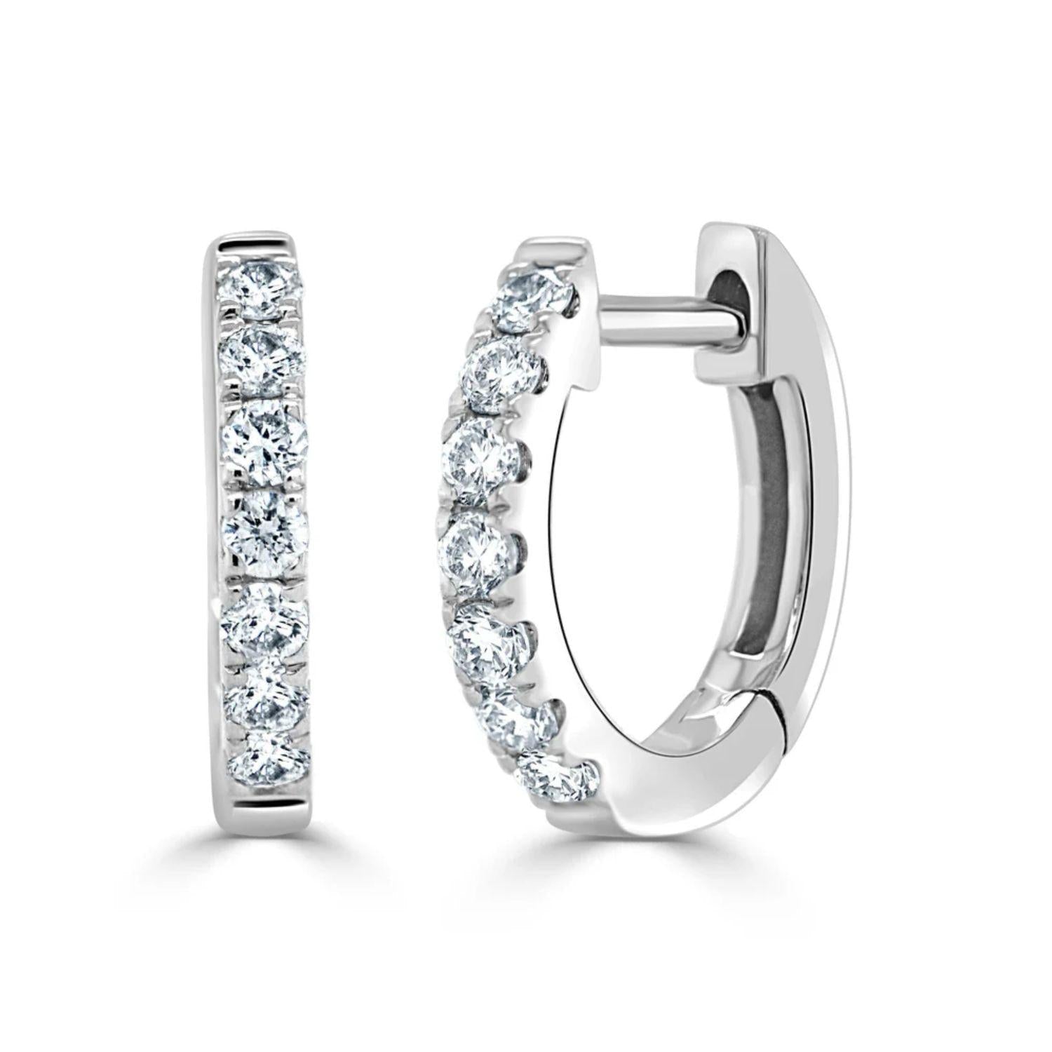 Diamond Huggie Earrings