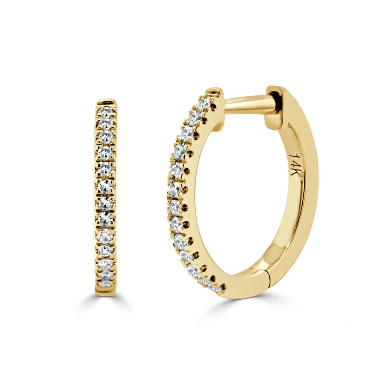 Diamond Huggie Earrings