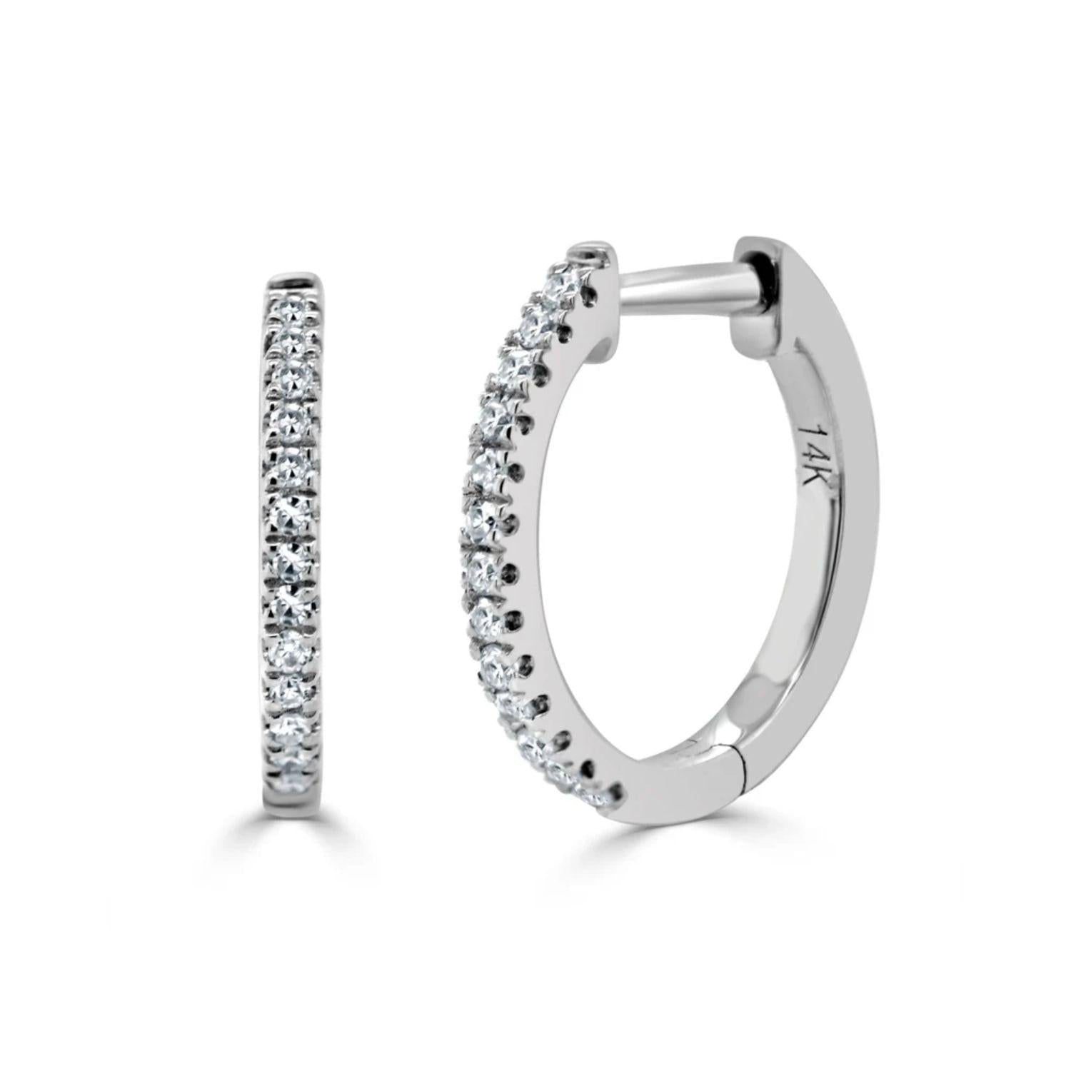 Diamond Huggie Earrings