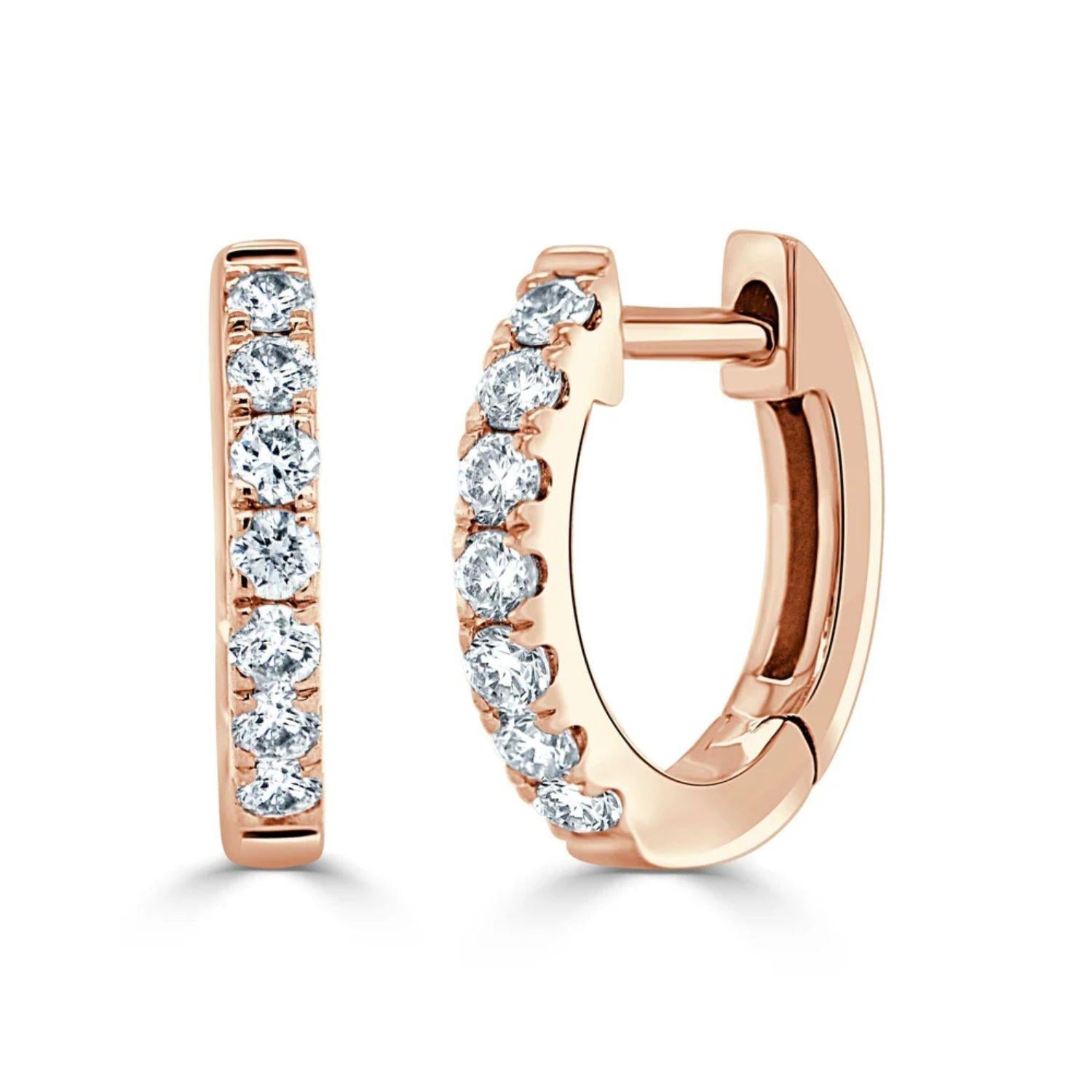 Diamond Huggie Earrings