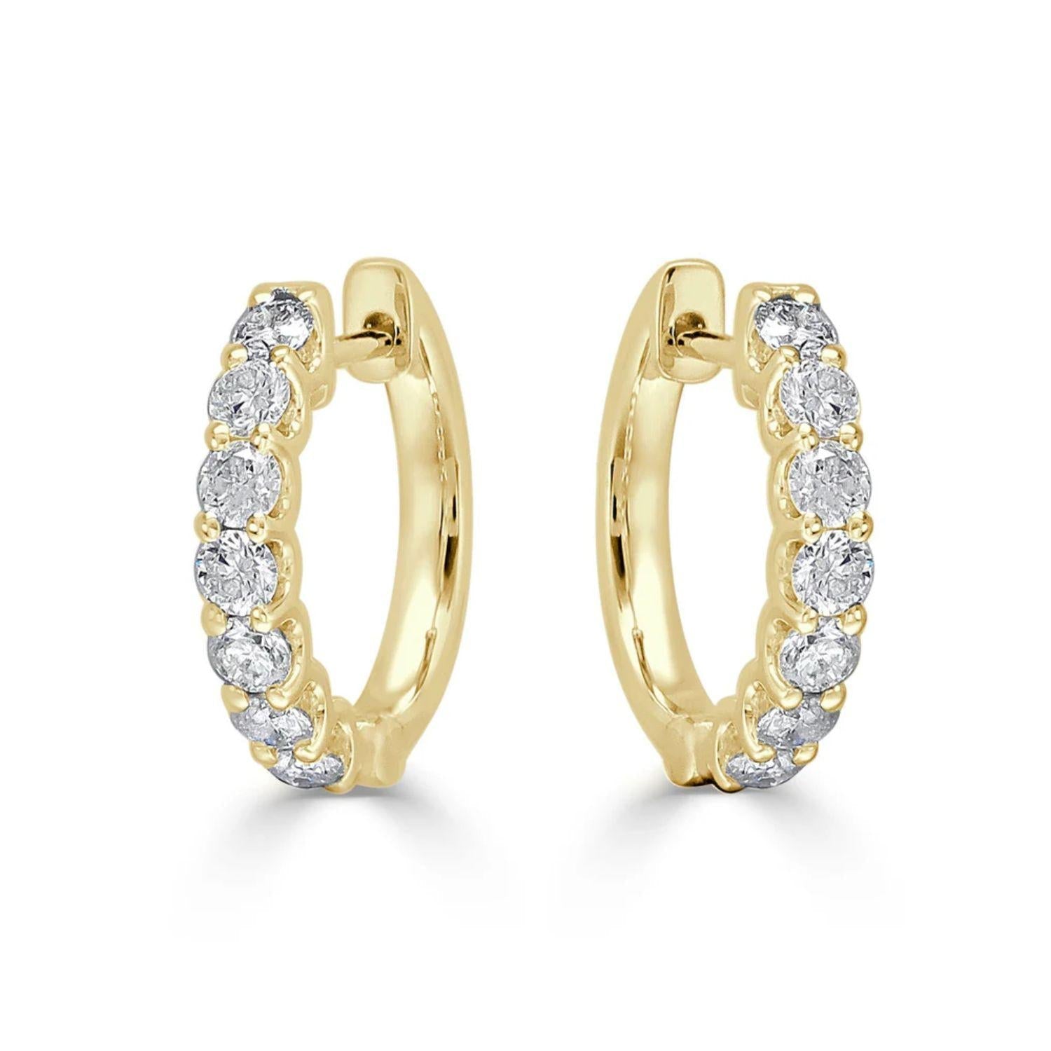 Diamond Huggie Earrings