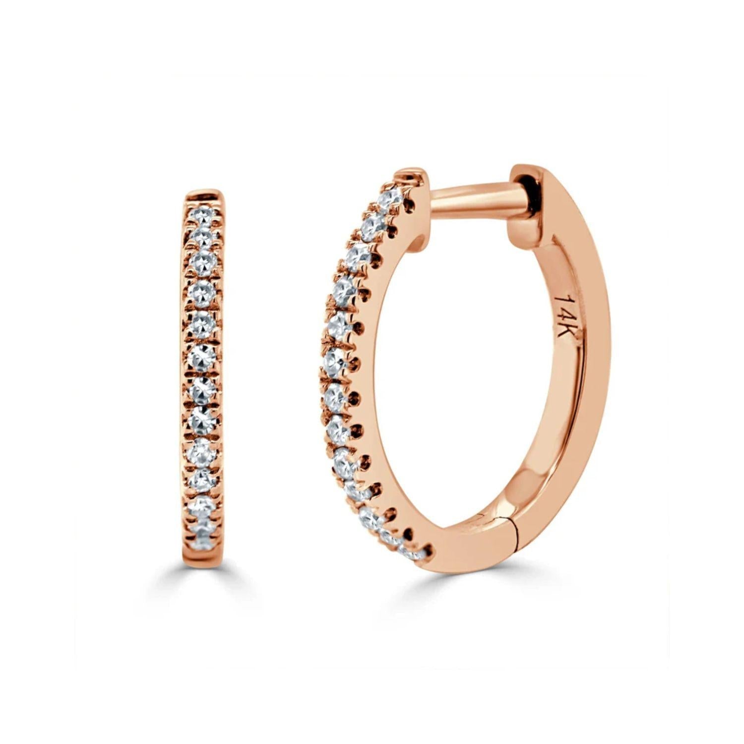 Diamond Huggie Earrings