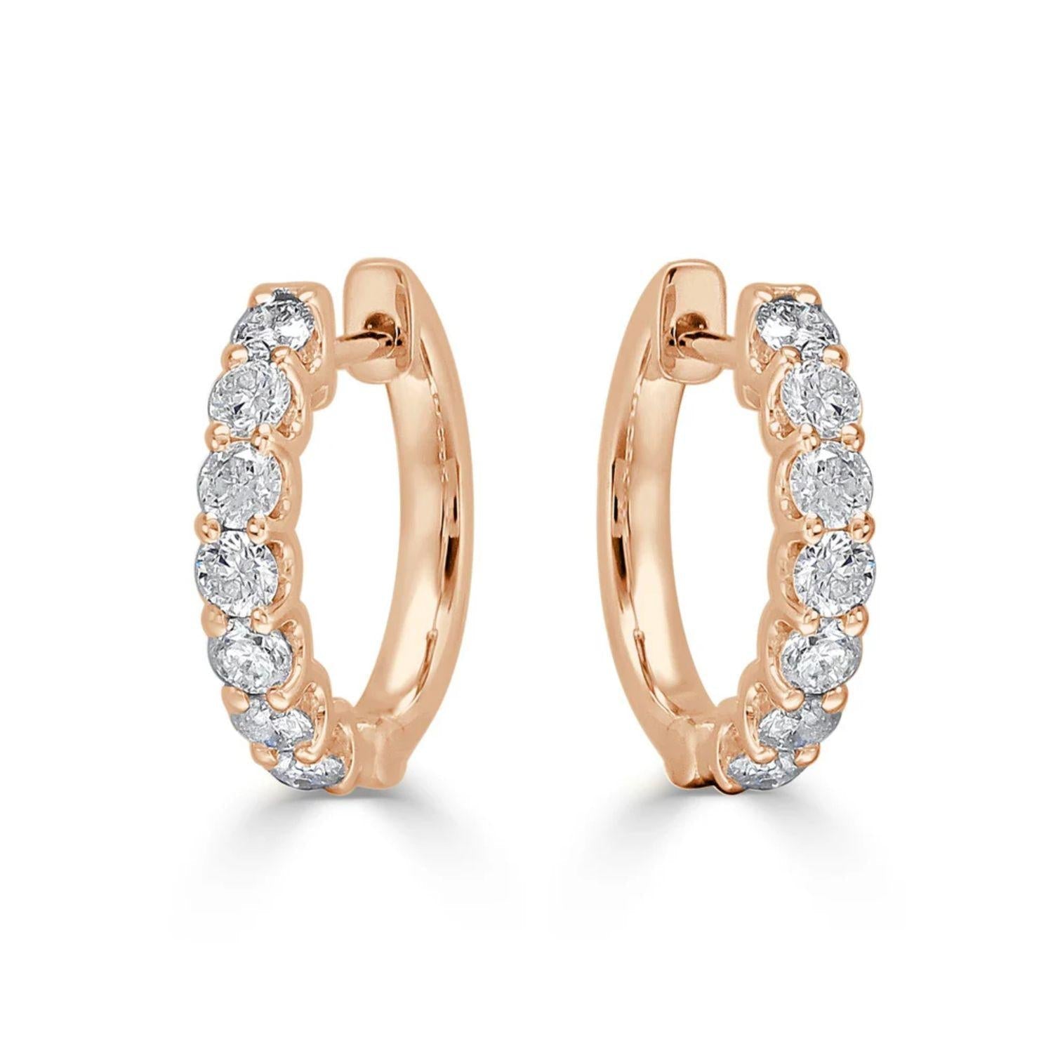 Diamond Huggie Earrings