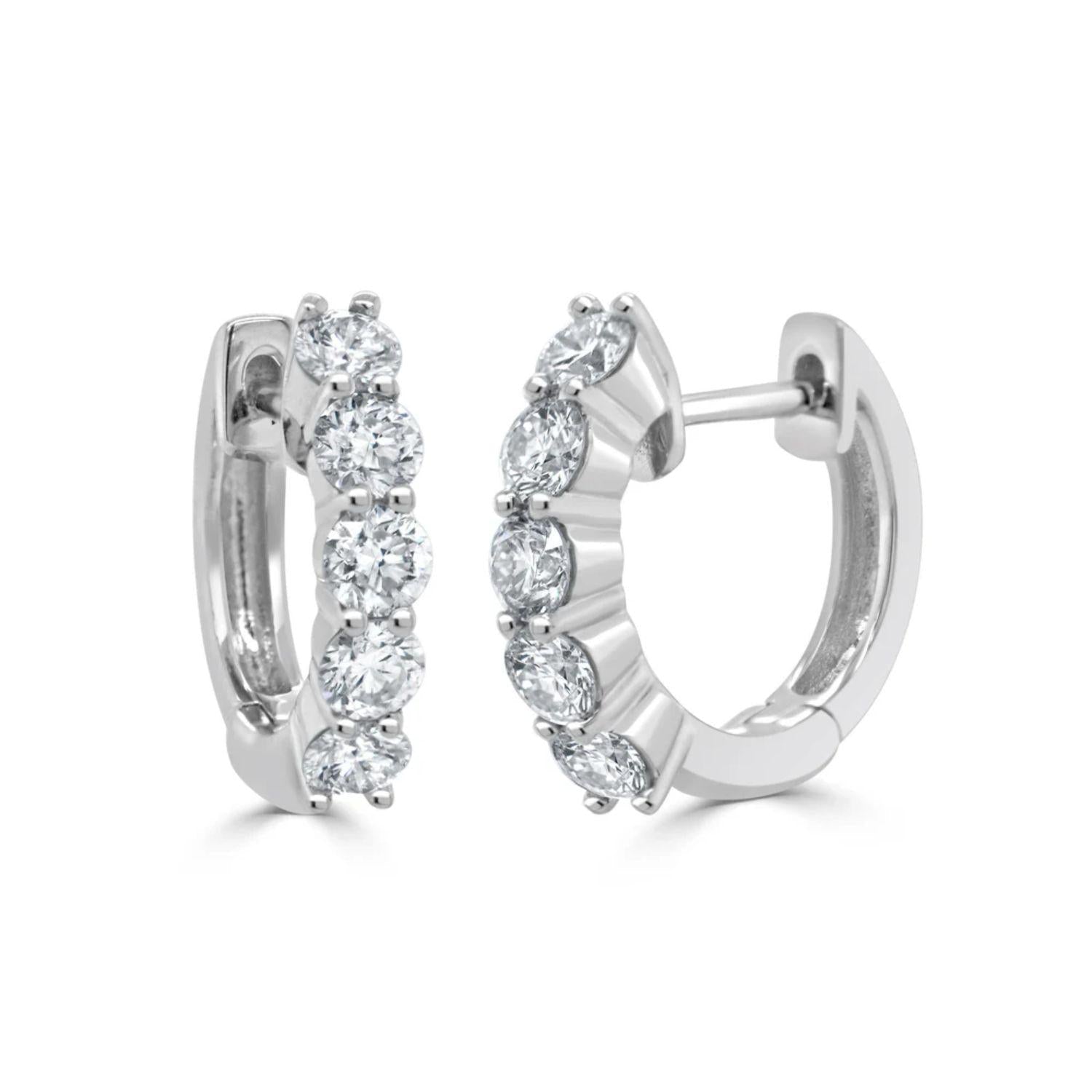 Diamond Huggie Earrings