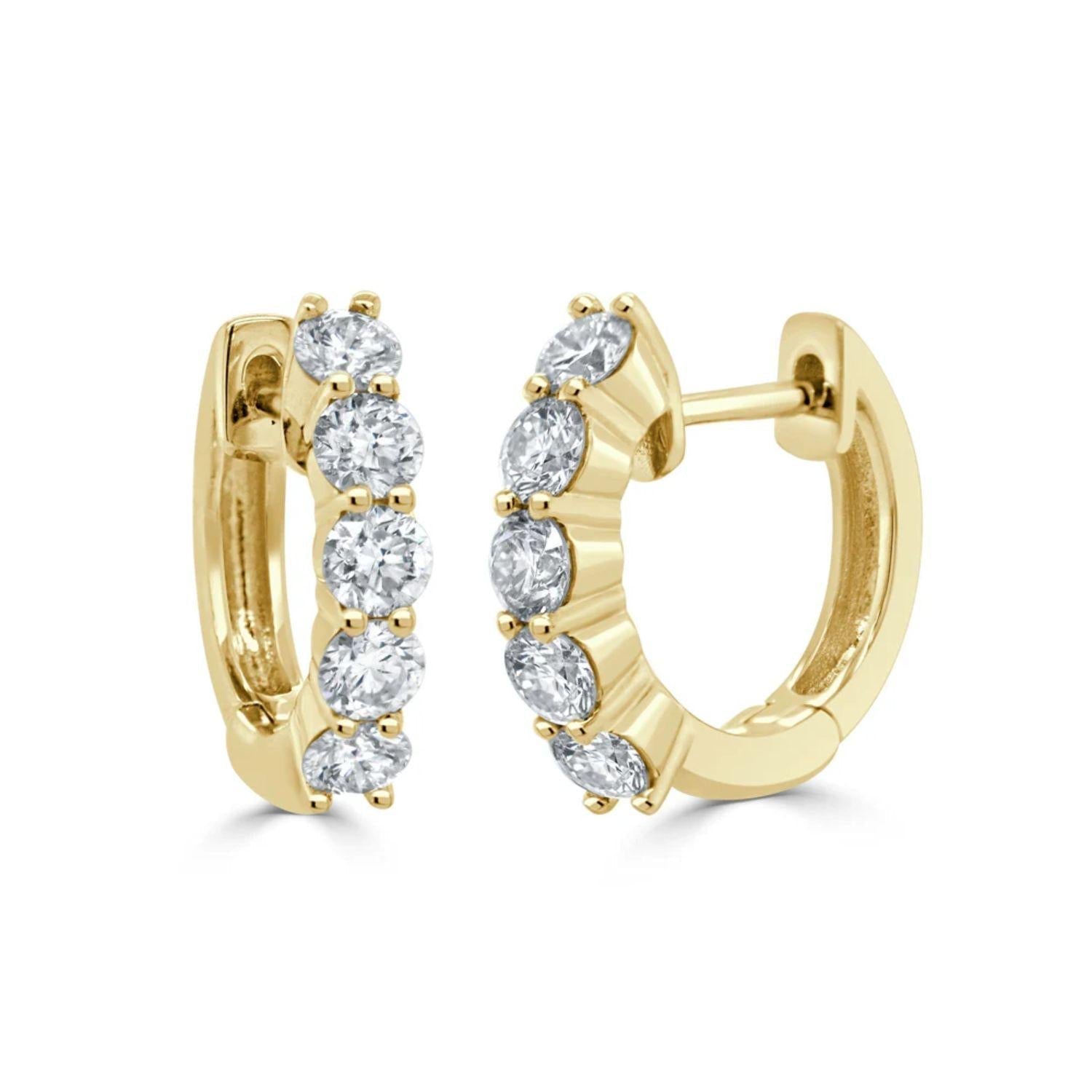 Diamond Huggie Earrings