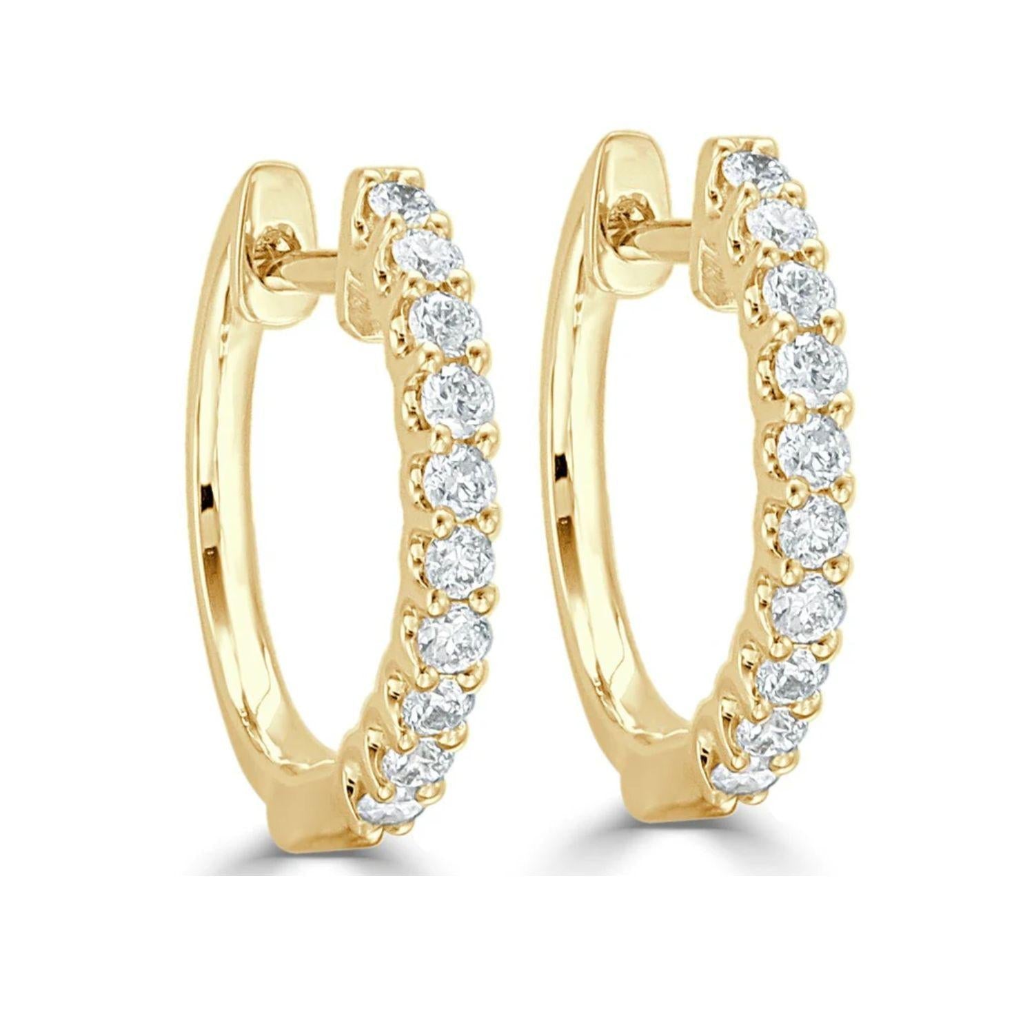 Diamond Huggie Earrings