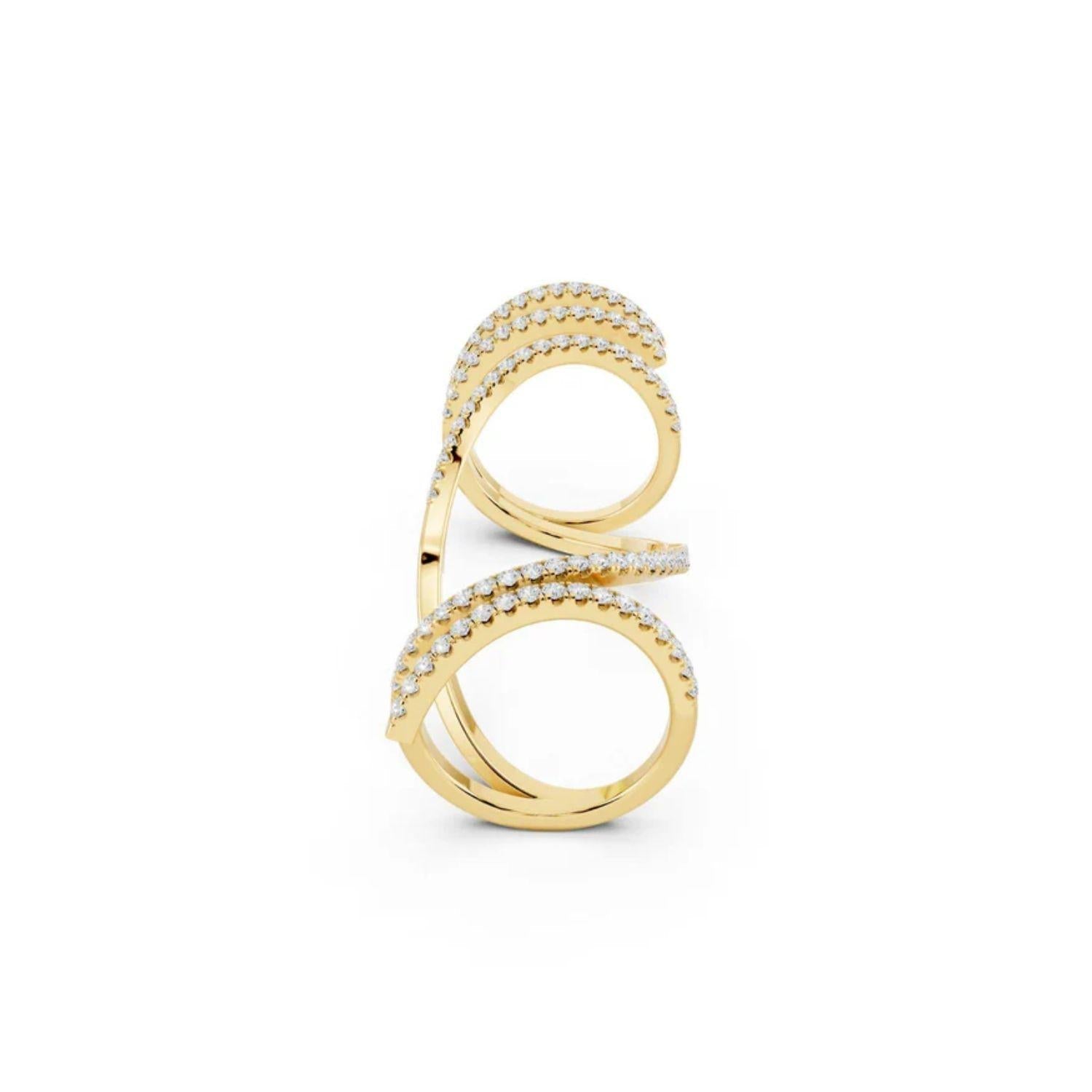 Diamond Infinity Helix Ring