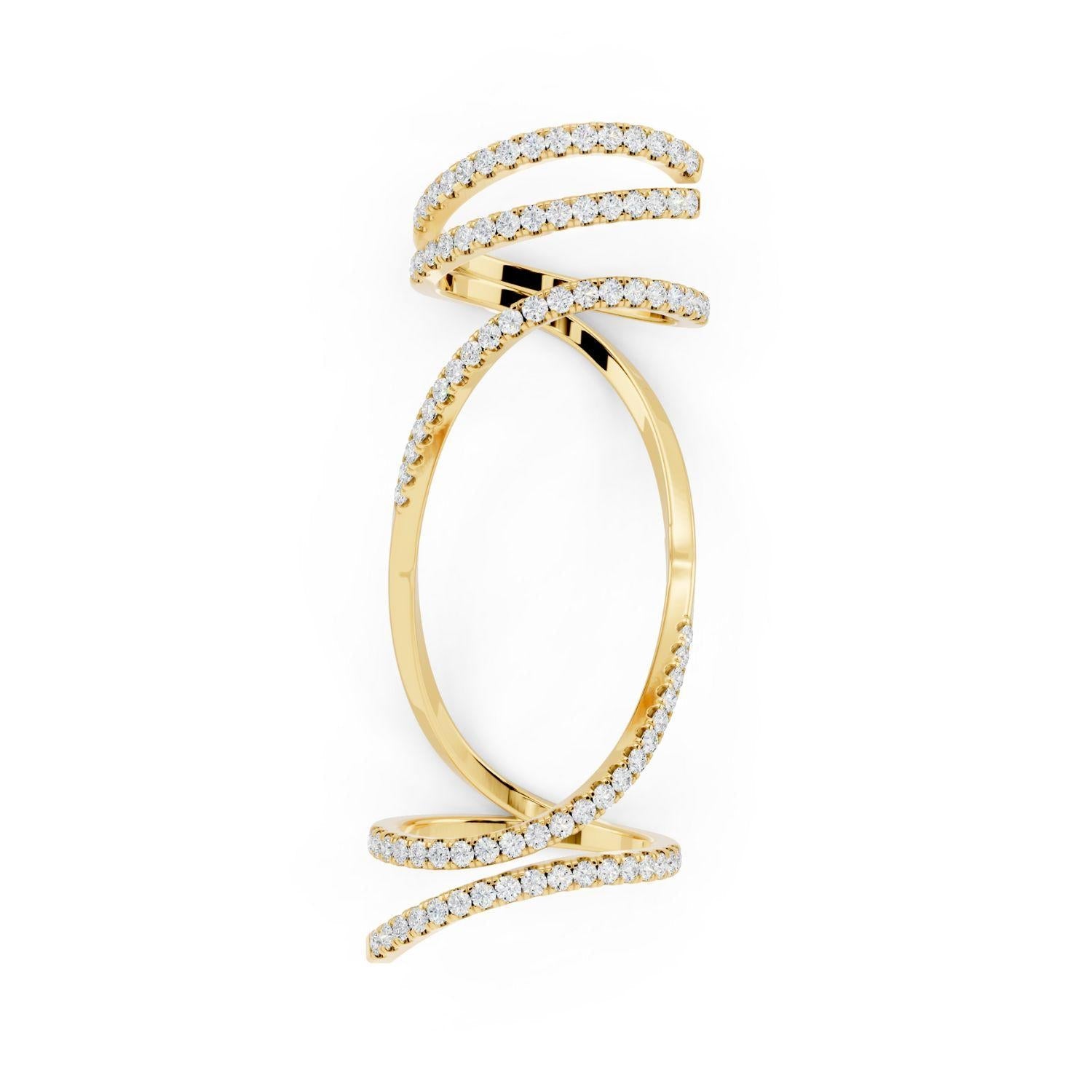 Diamond Infinity Helix Ring