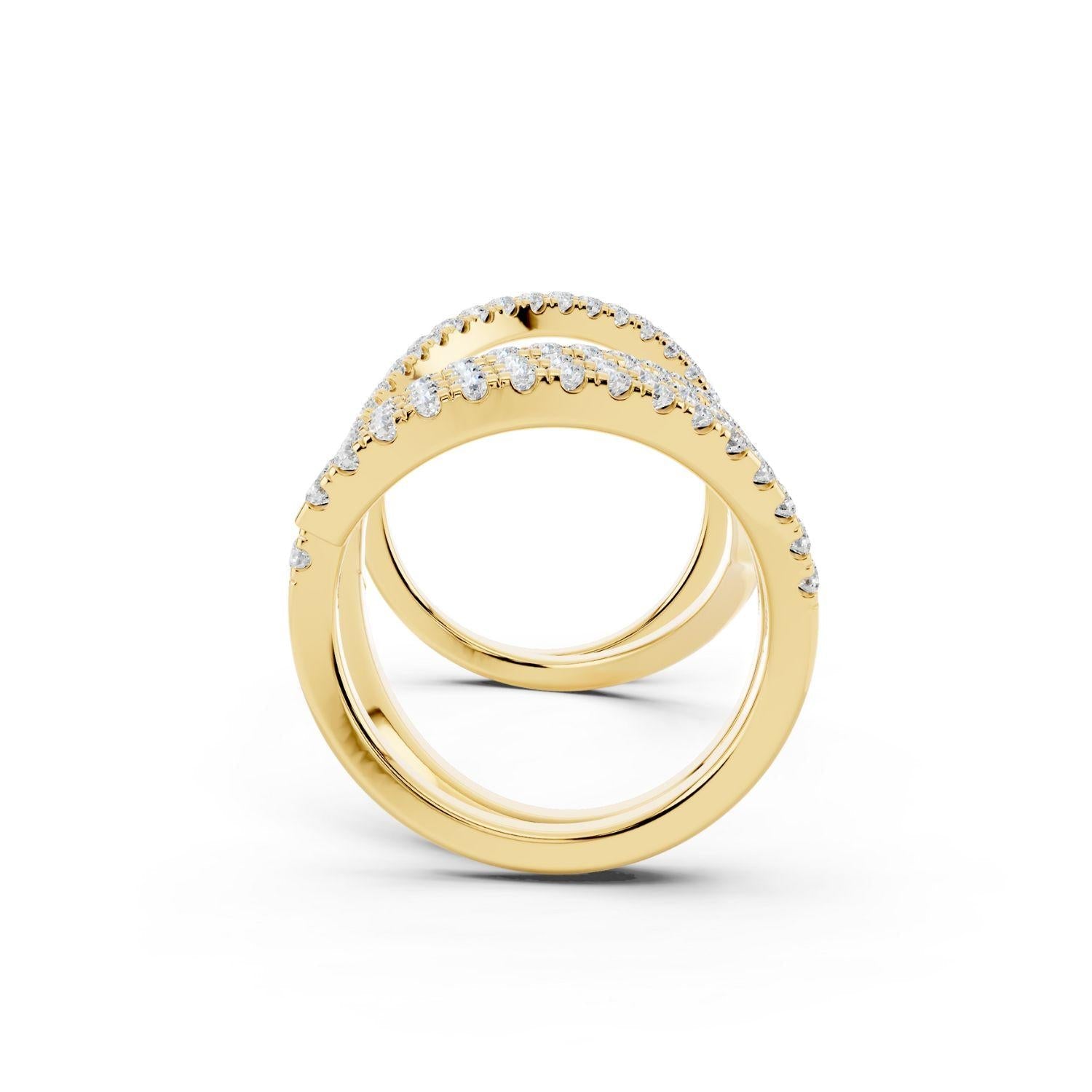 Diamond Infinity Helix Ring