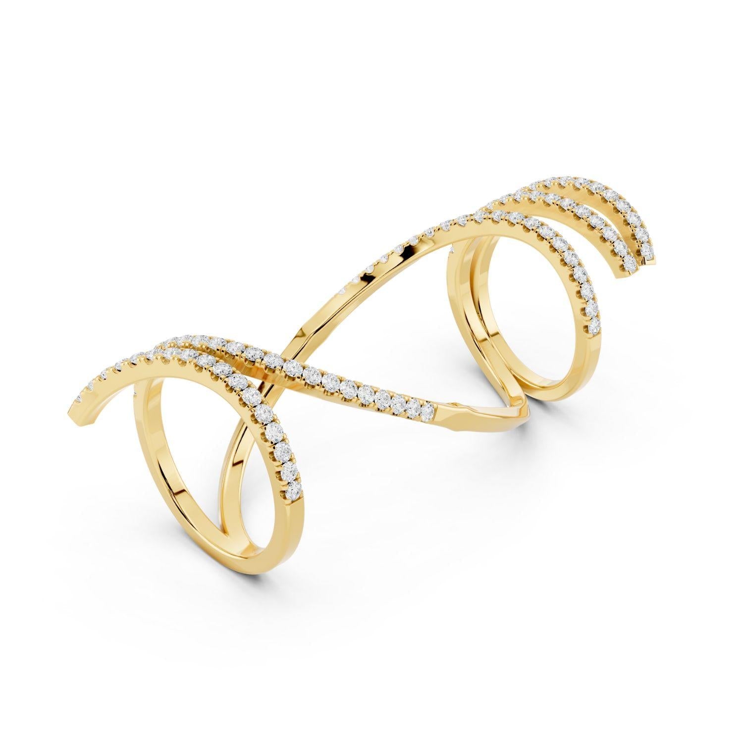 Diamond Infinity Helix Ring