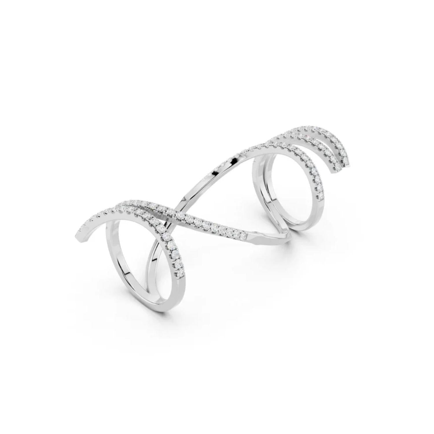 Diamond Infinity Helix Ring