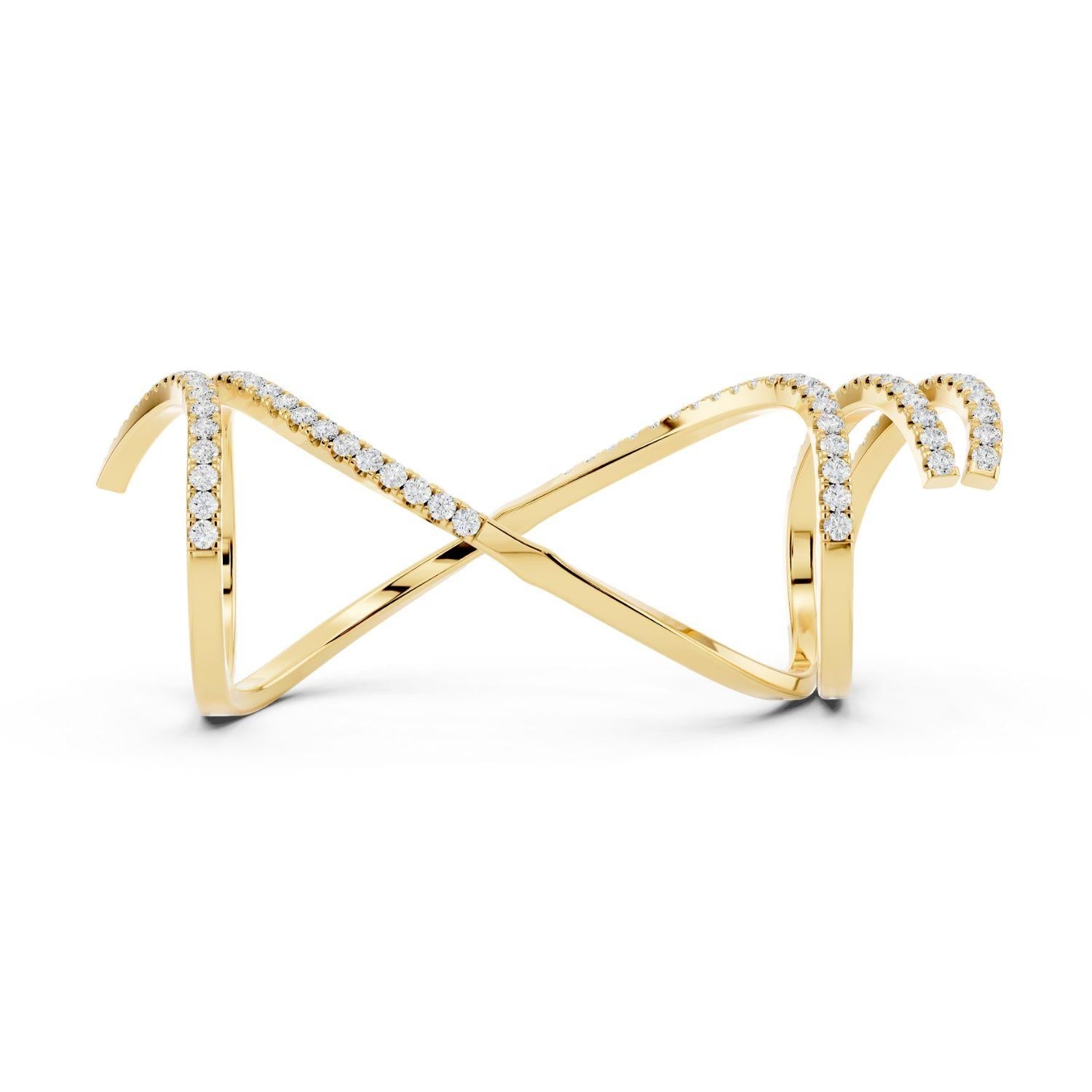 Diamond Infinity Helix Ring