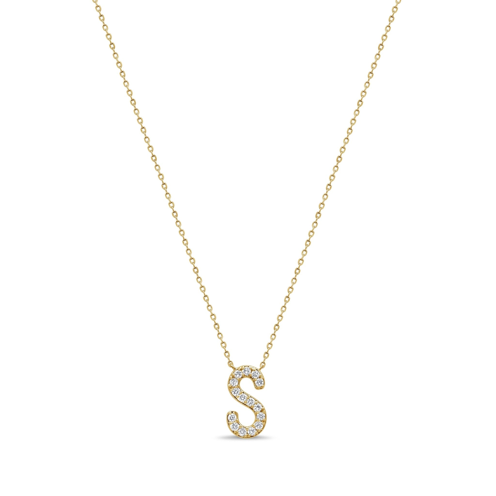 Diamond Initial Necklace