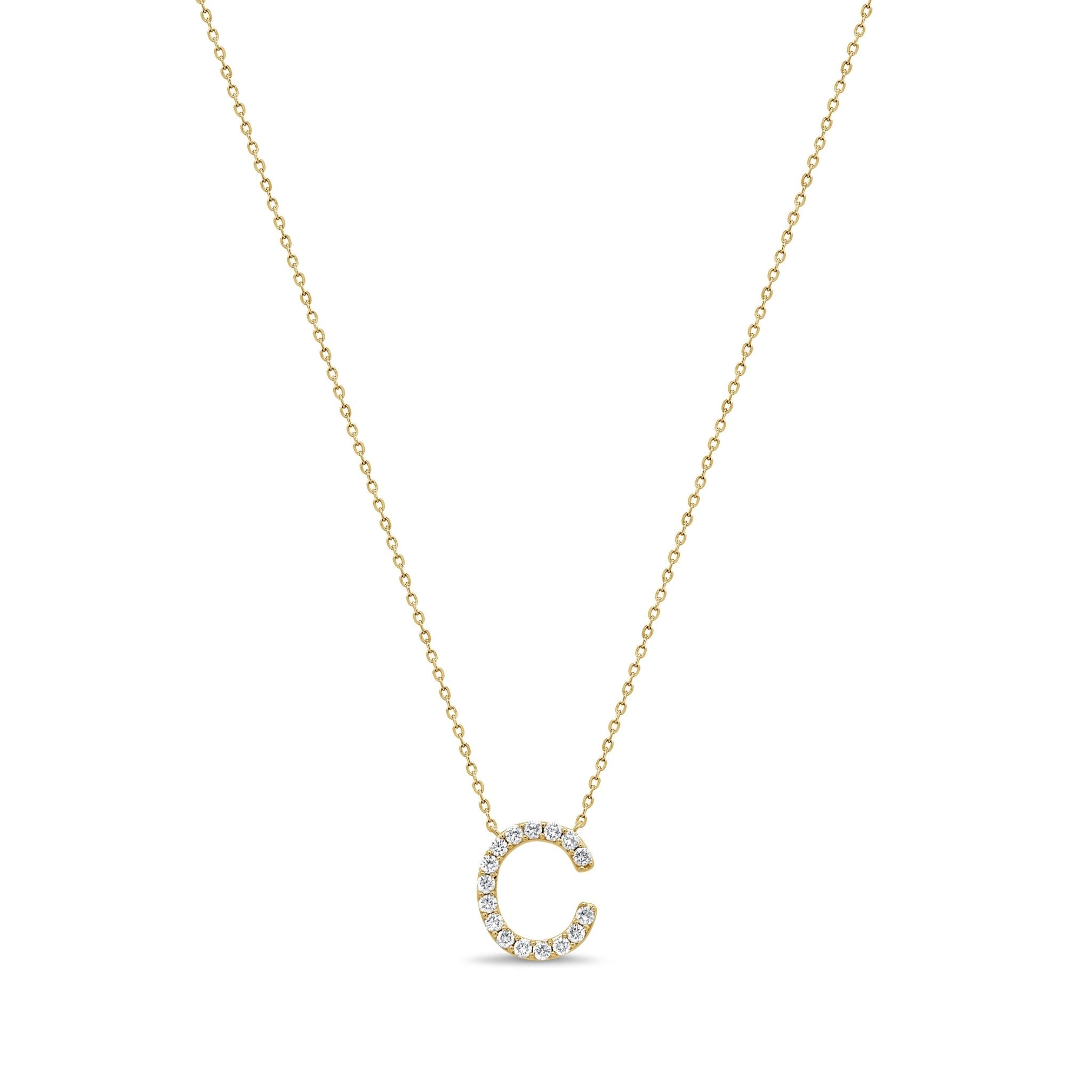 Diamond Initial Necklace