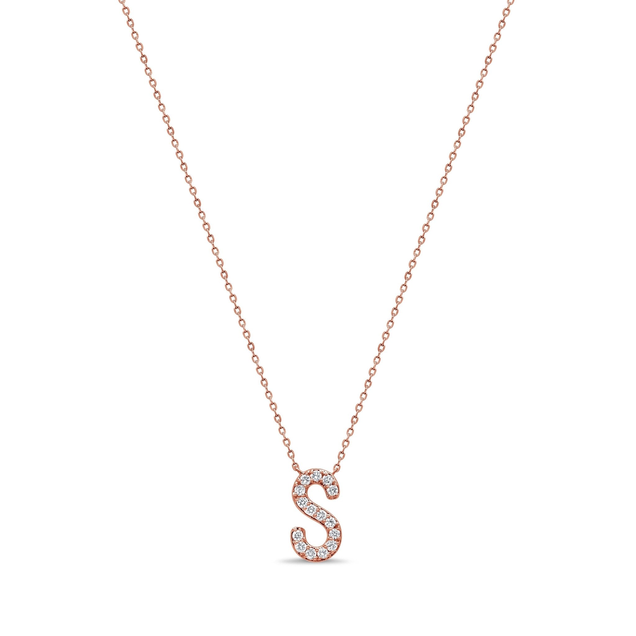 Diamond Initial Necklace
