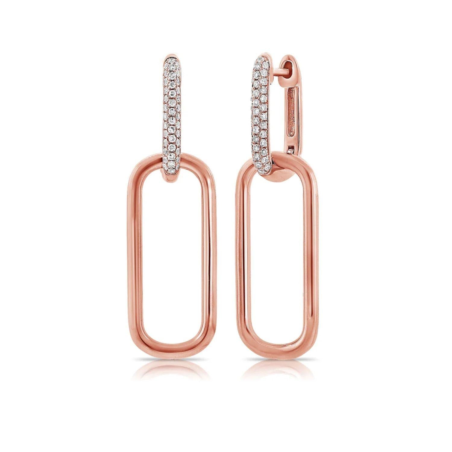 Diamond Large Dangle Earrings