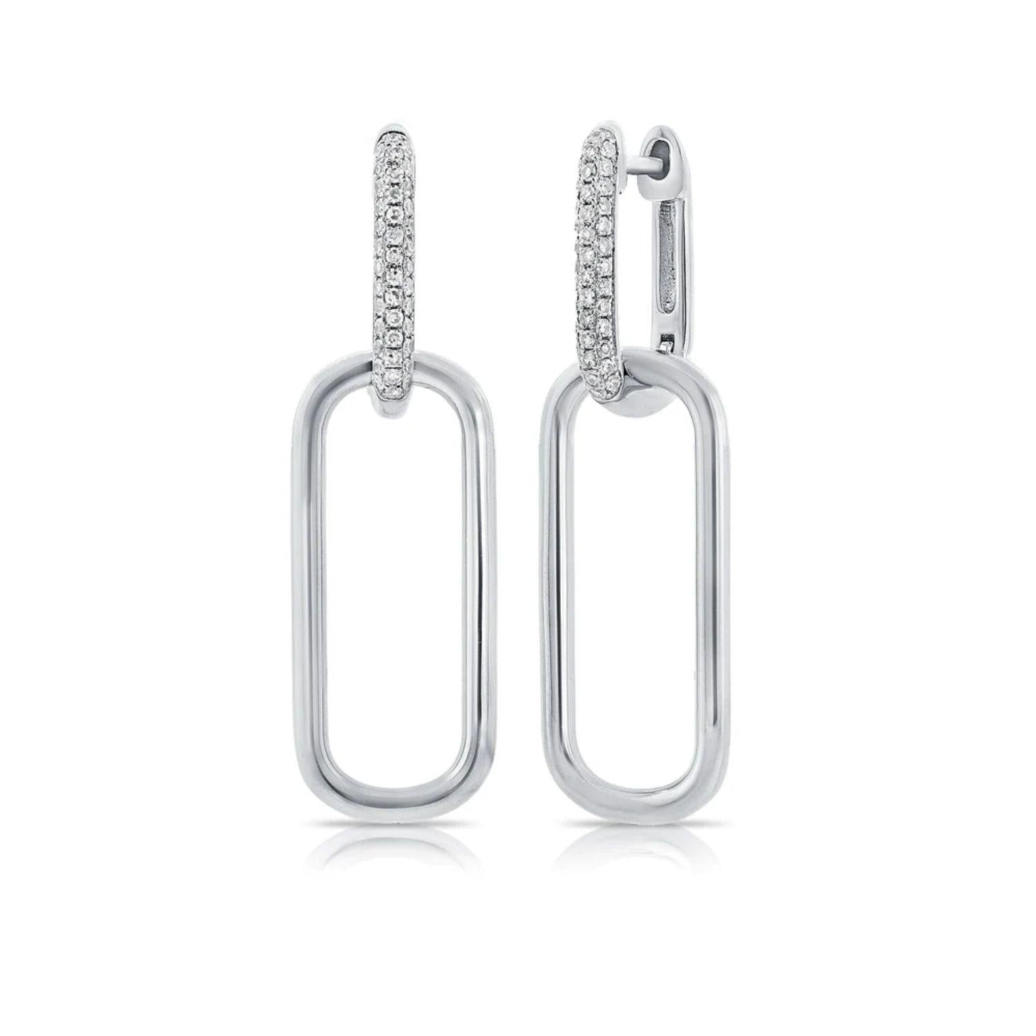 Diamond Large Dangle Earrings