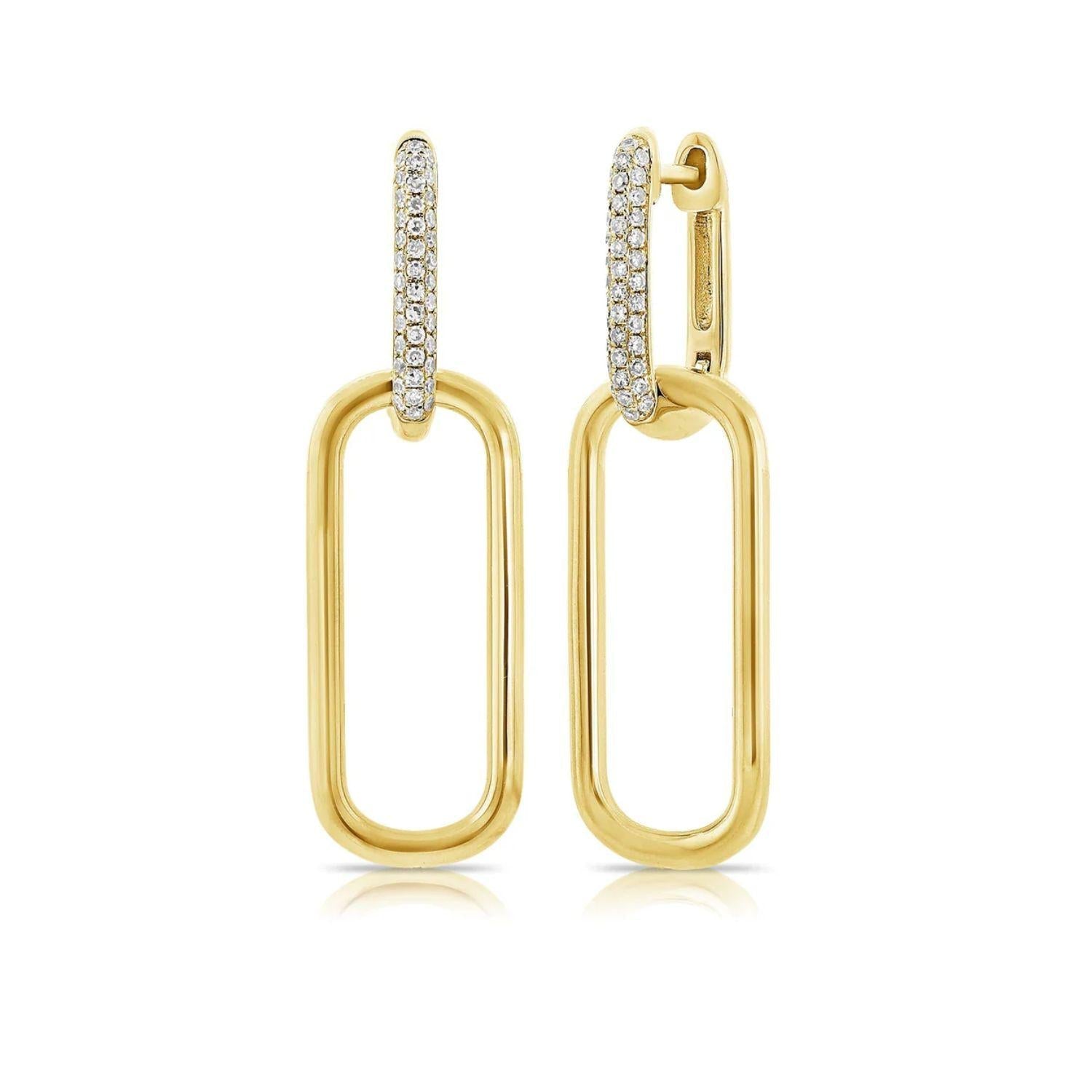 Diamond Large Dangle Earrings