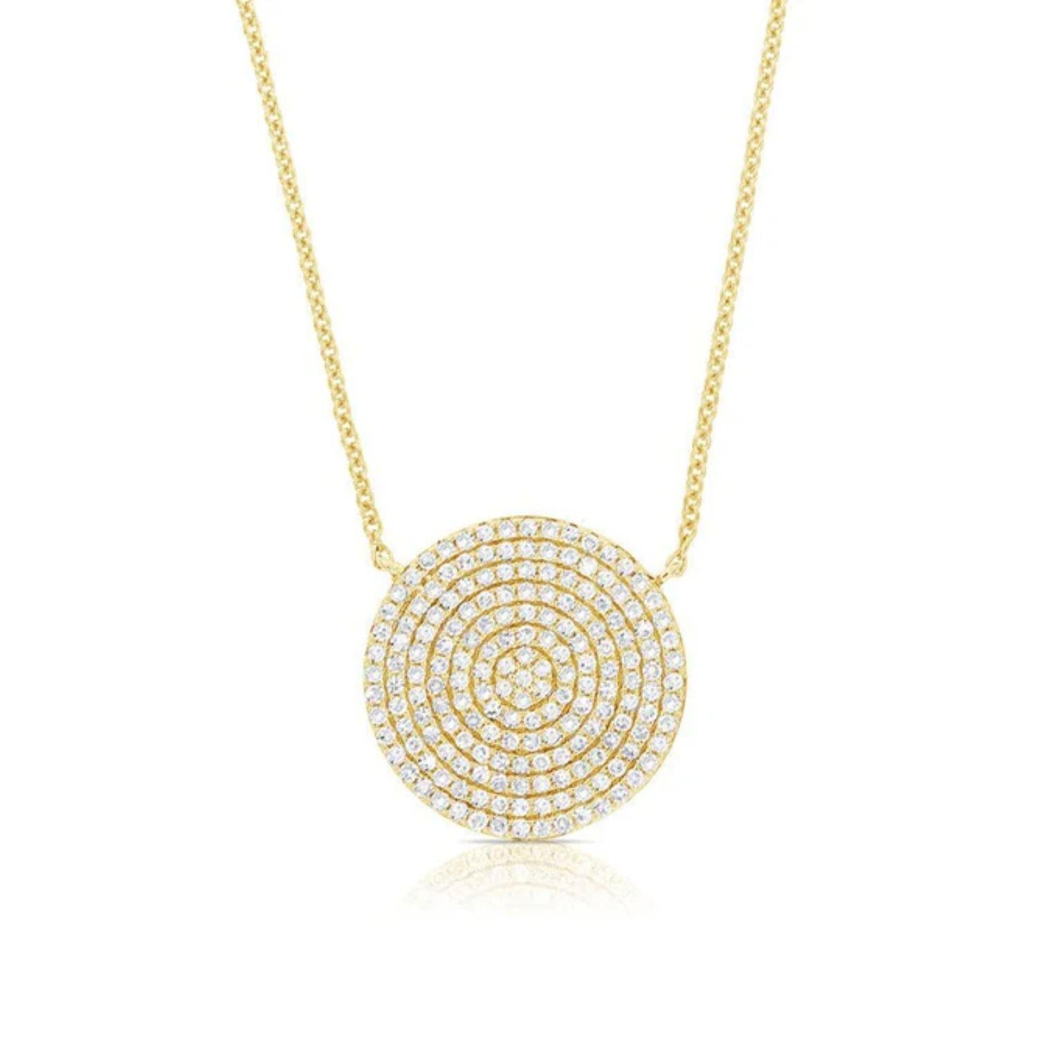 Diamond Large Disc Necklace