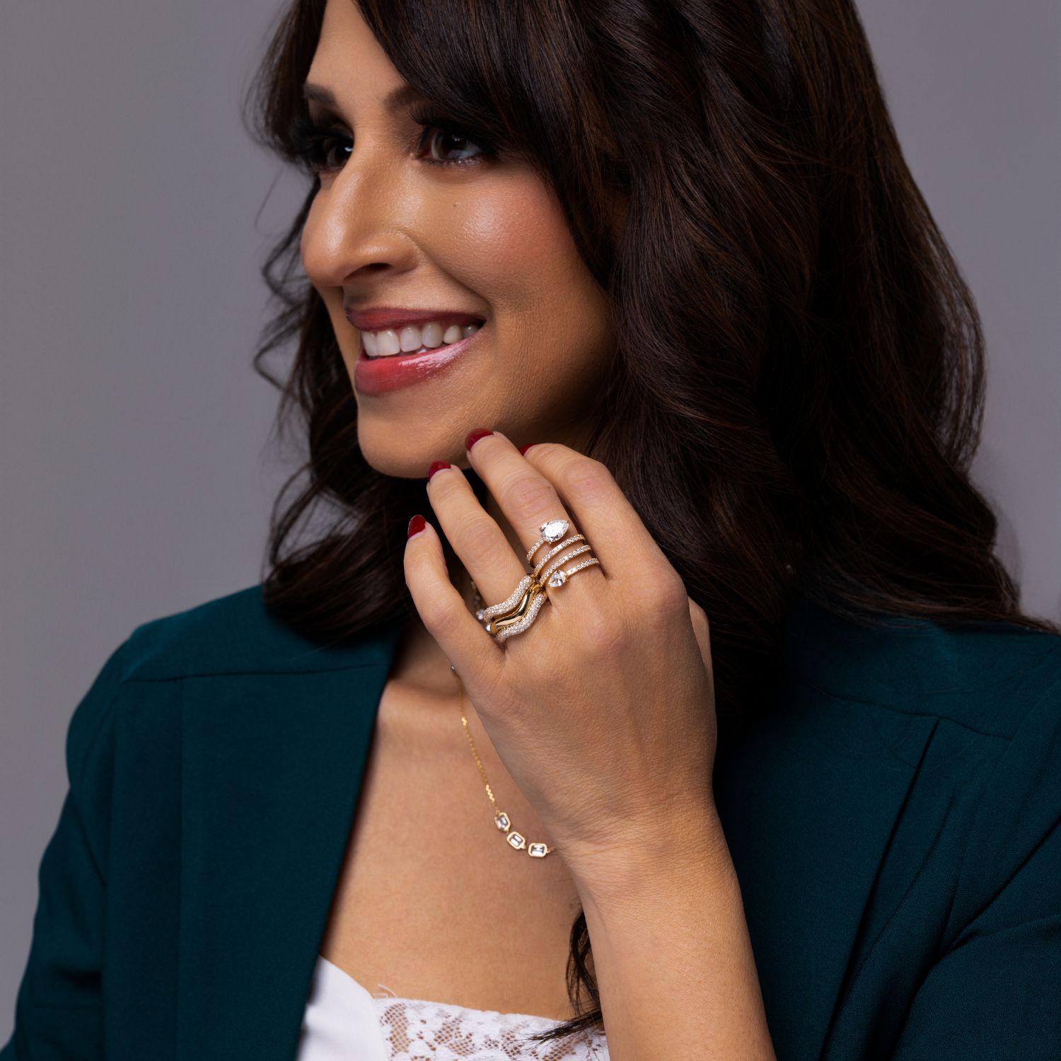 Diamond Pavé Wave Band