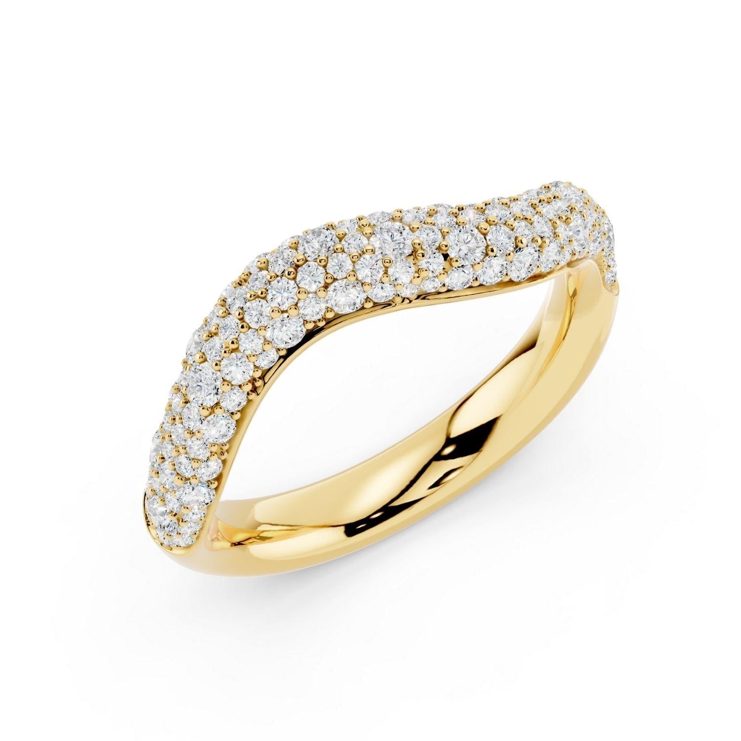 Diamond Pavé Wave Band