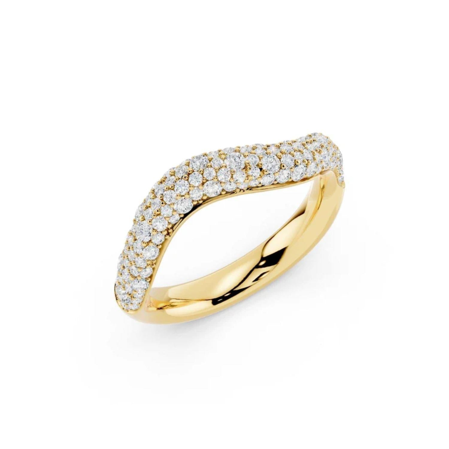 Diamond Pavé Wave Band