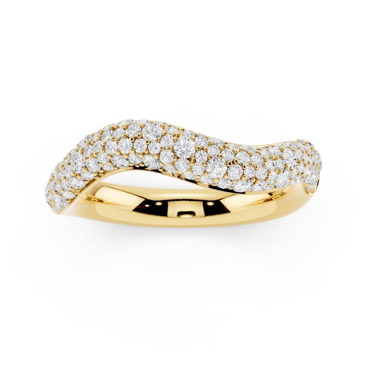 Diamond Pavé Wave Band