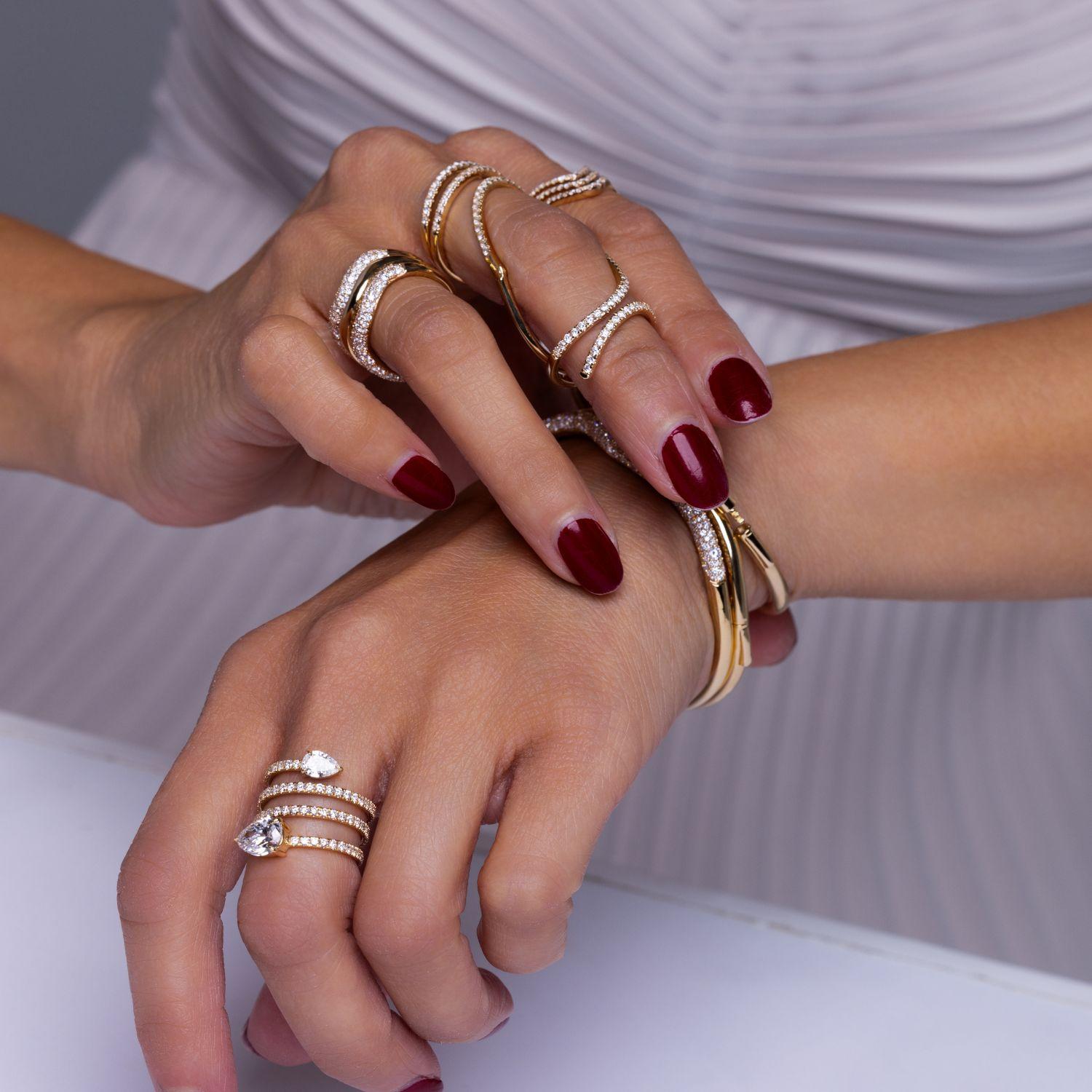 Diamond Pavé Wave Band