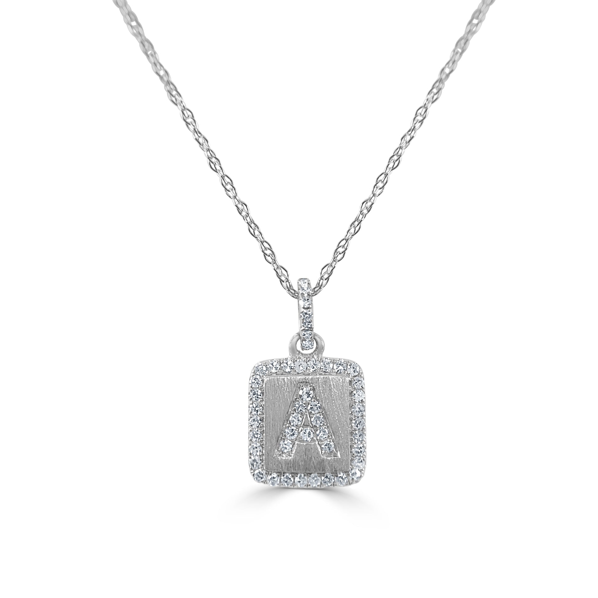 Diamond Small Initial Necklace