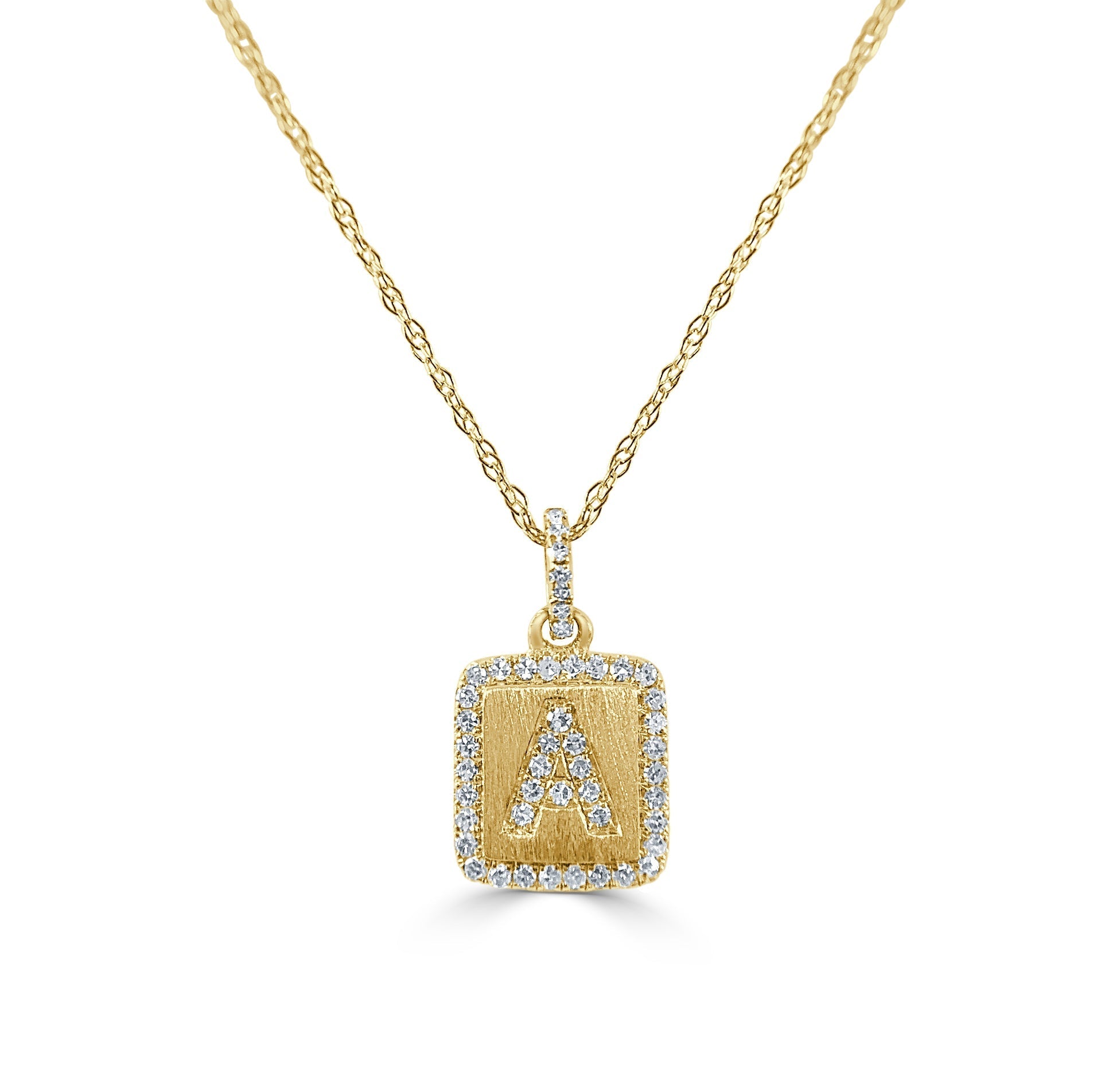 Diamond Small Initial Necklace
