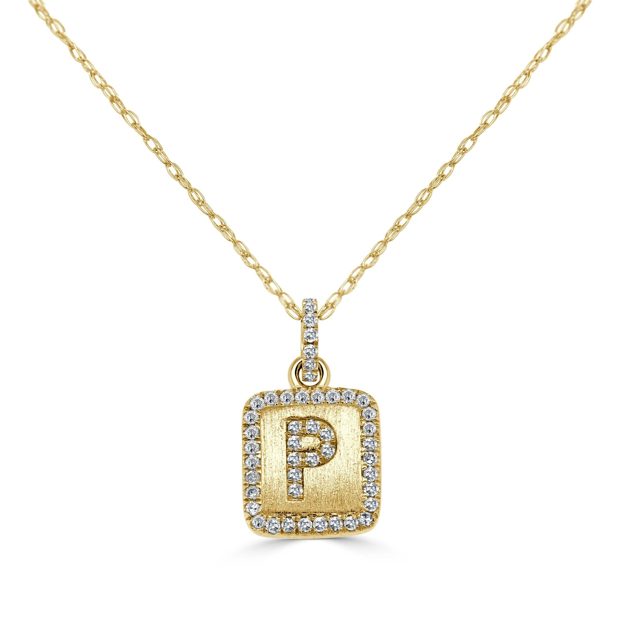 Diamond Small Initial Necklace